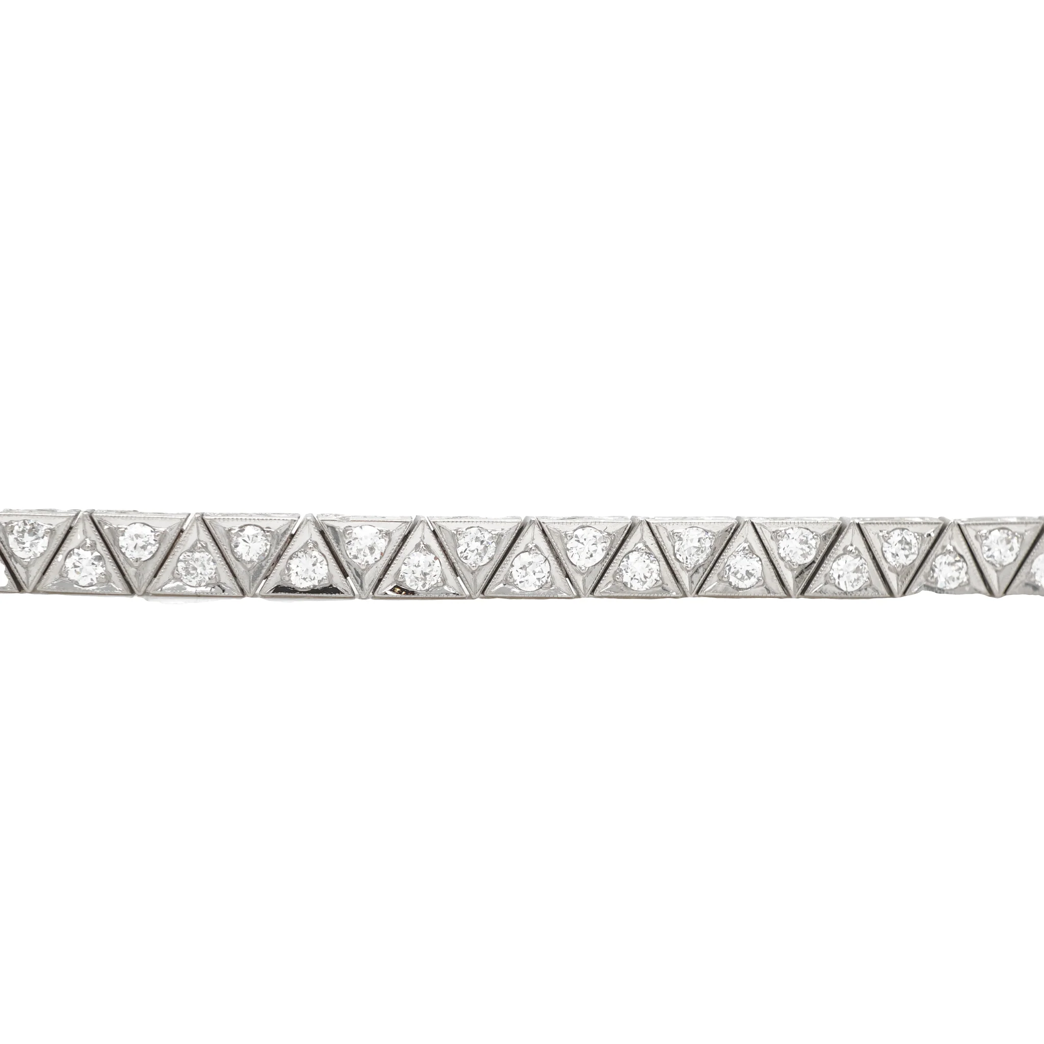 Art Deco 2.8 Carat Diamond Bracelet in Platinum - Image 3