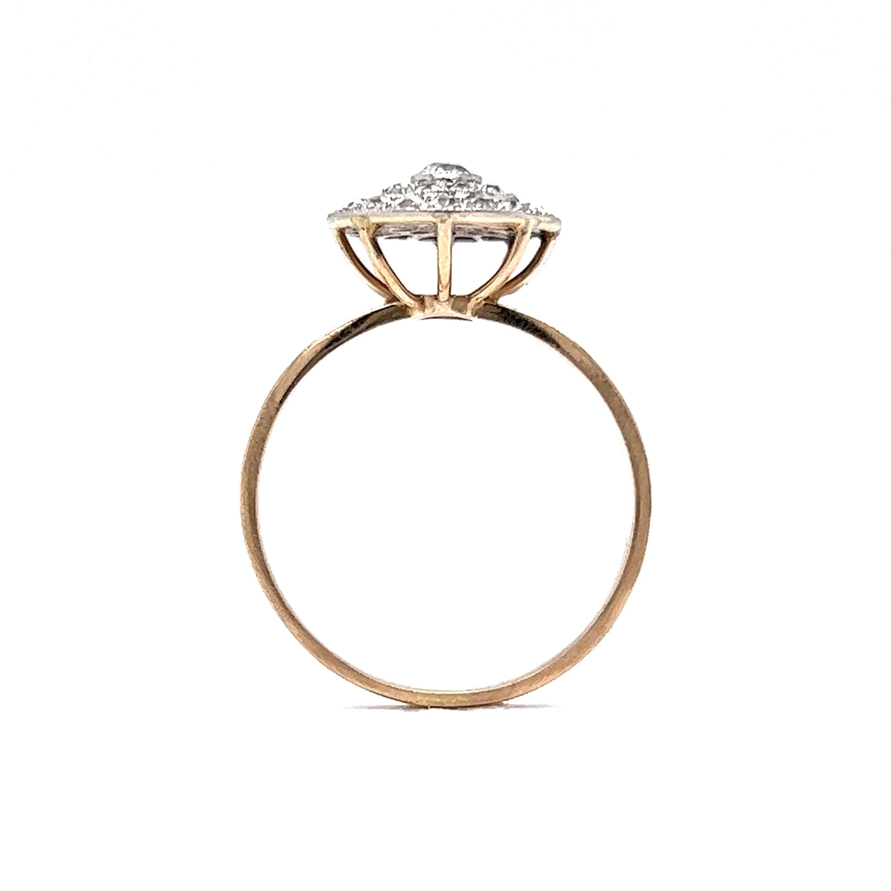 Art Deco .85 Pave Diamond Engagement Ring in 18k Gold - Image 4