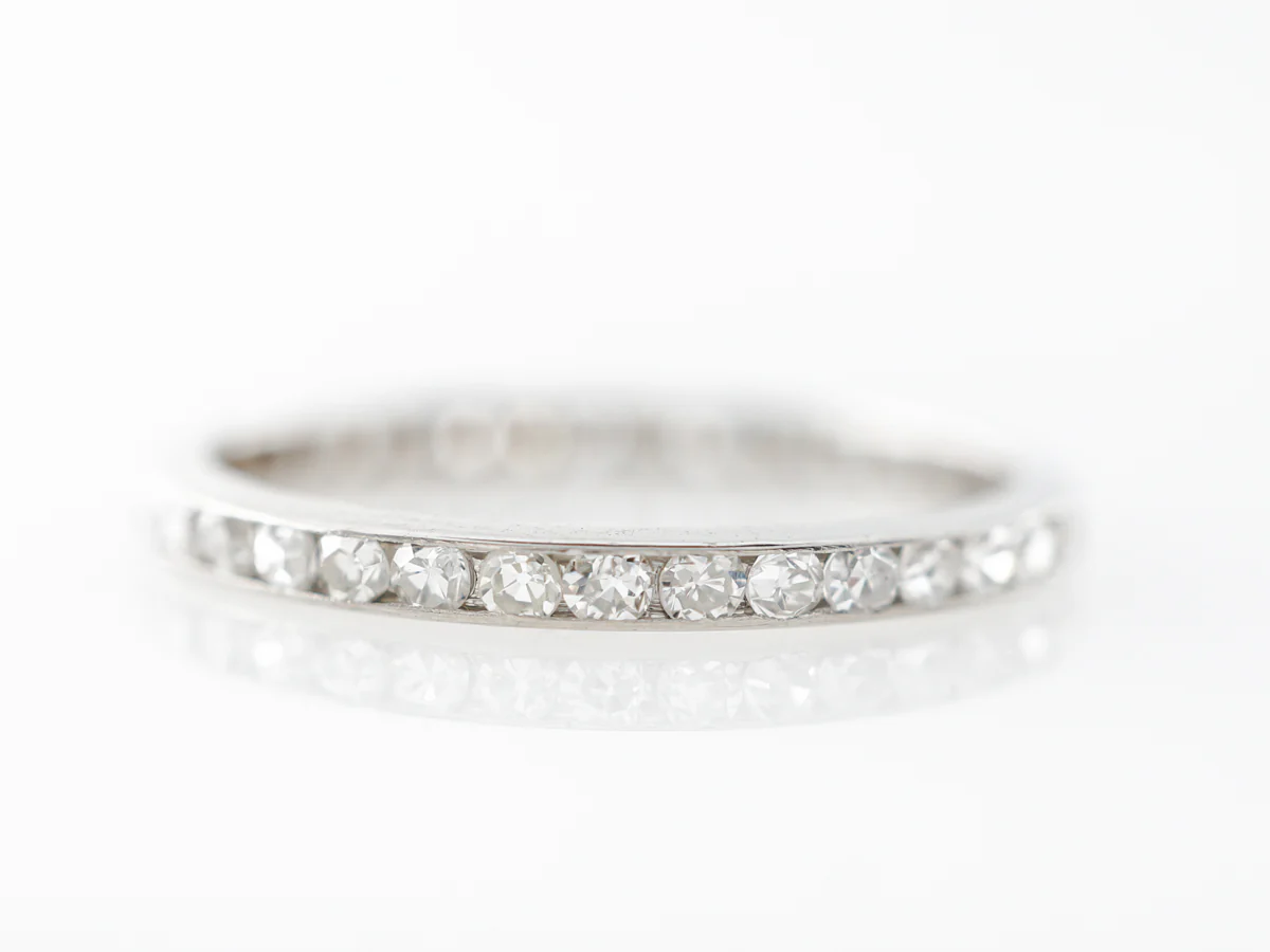 Art Deco Channel Set Diamond Eternity Wedding Band