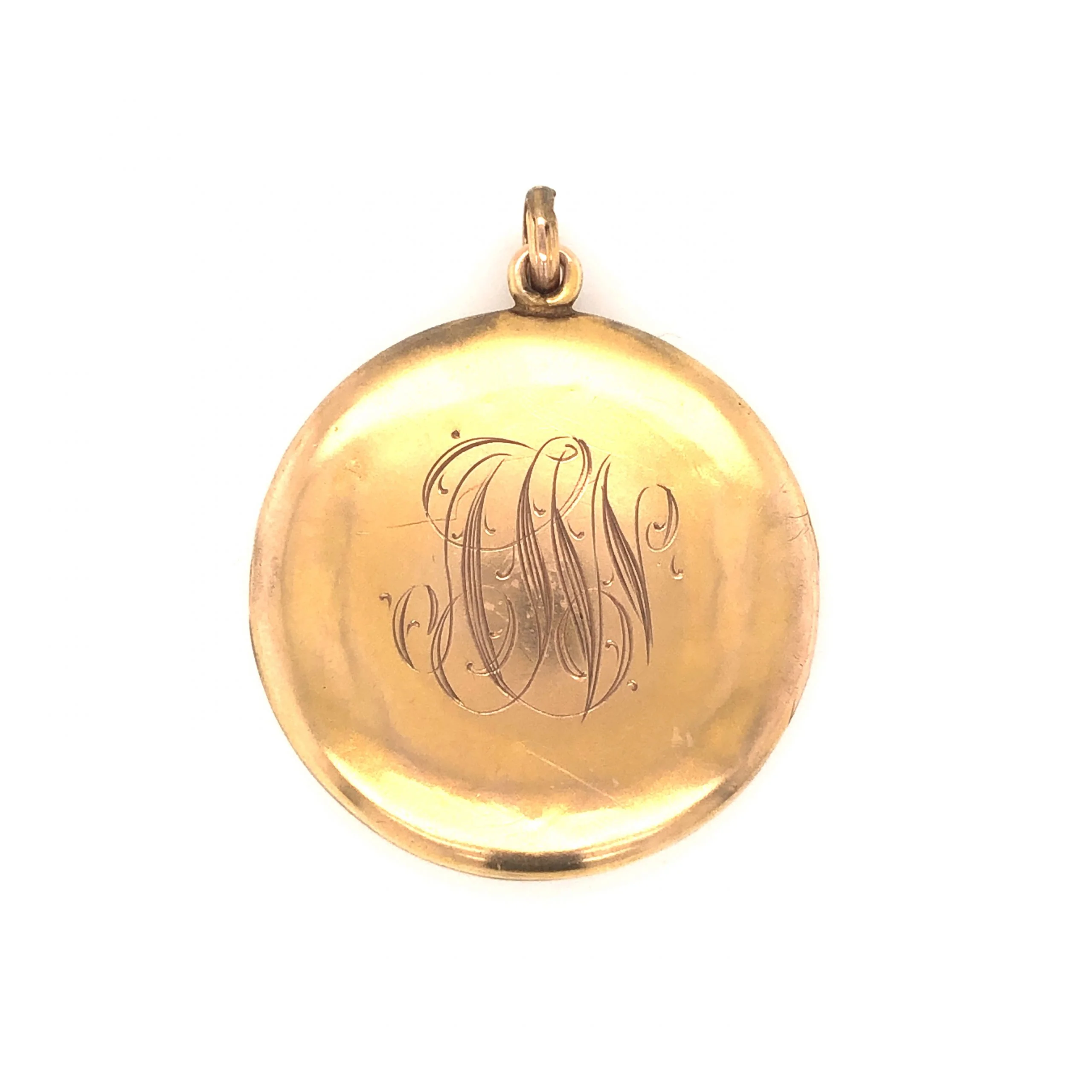 Art Nouveau Diamond Locket in 14k Yellow Gold - Image 2