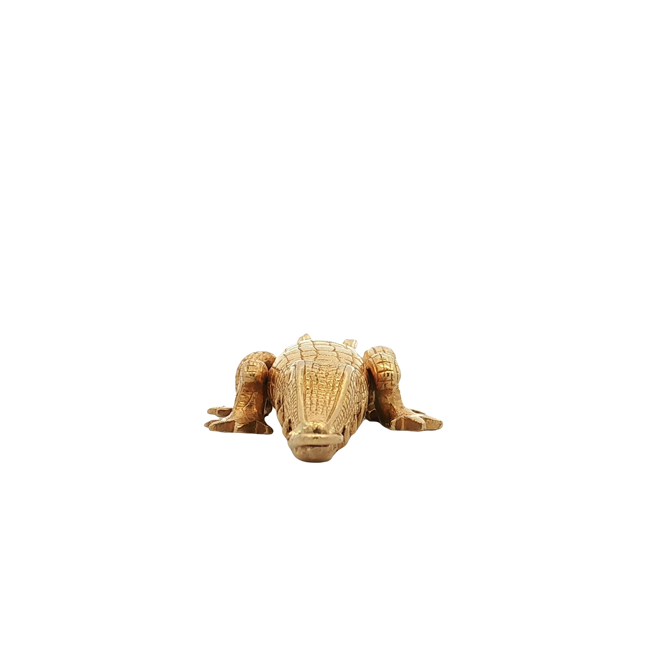 Articulated Alligator Pendant 22k Yellow Gold - Image 4
