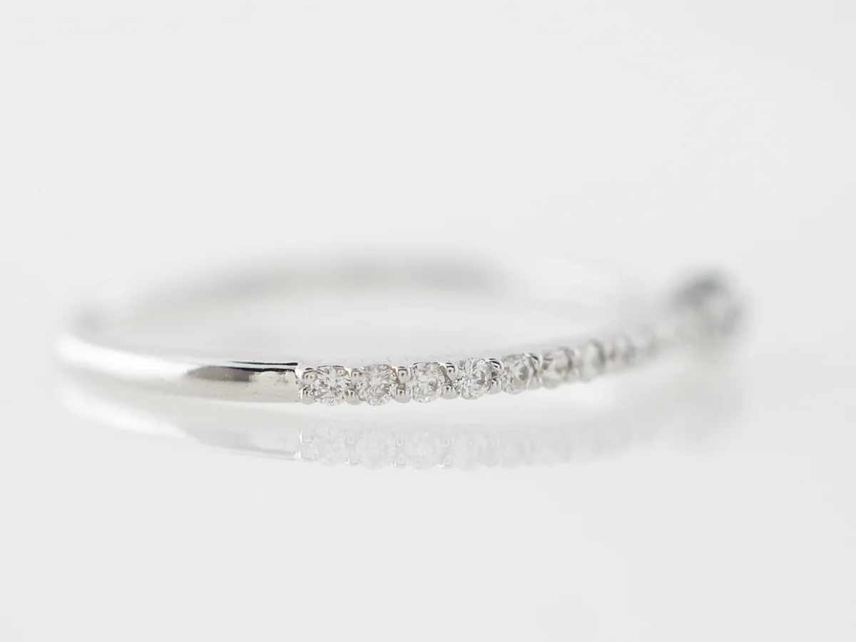 Asymmetric Right Hand Ring w/ Diamonds in White Gold - Image 3