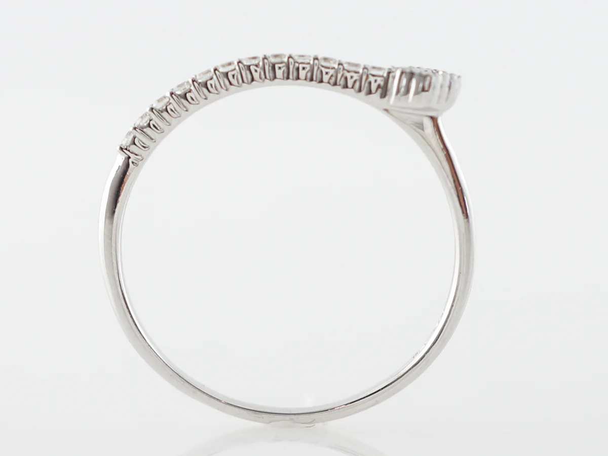 Asymmetric Right Hand Ring w/ Diamonds in White Gold - Image 4