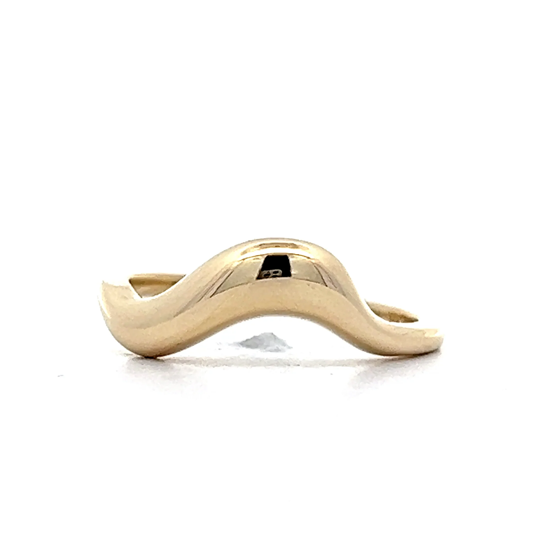 Asymmetrical Bubble Contour Band in 14k Yellow Gold
