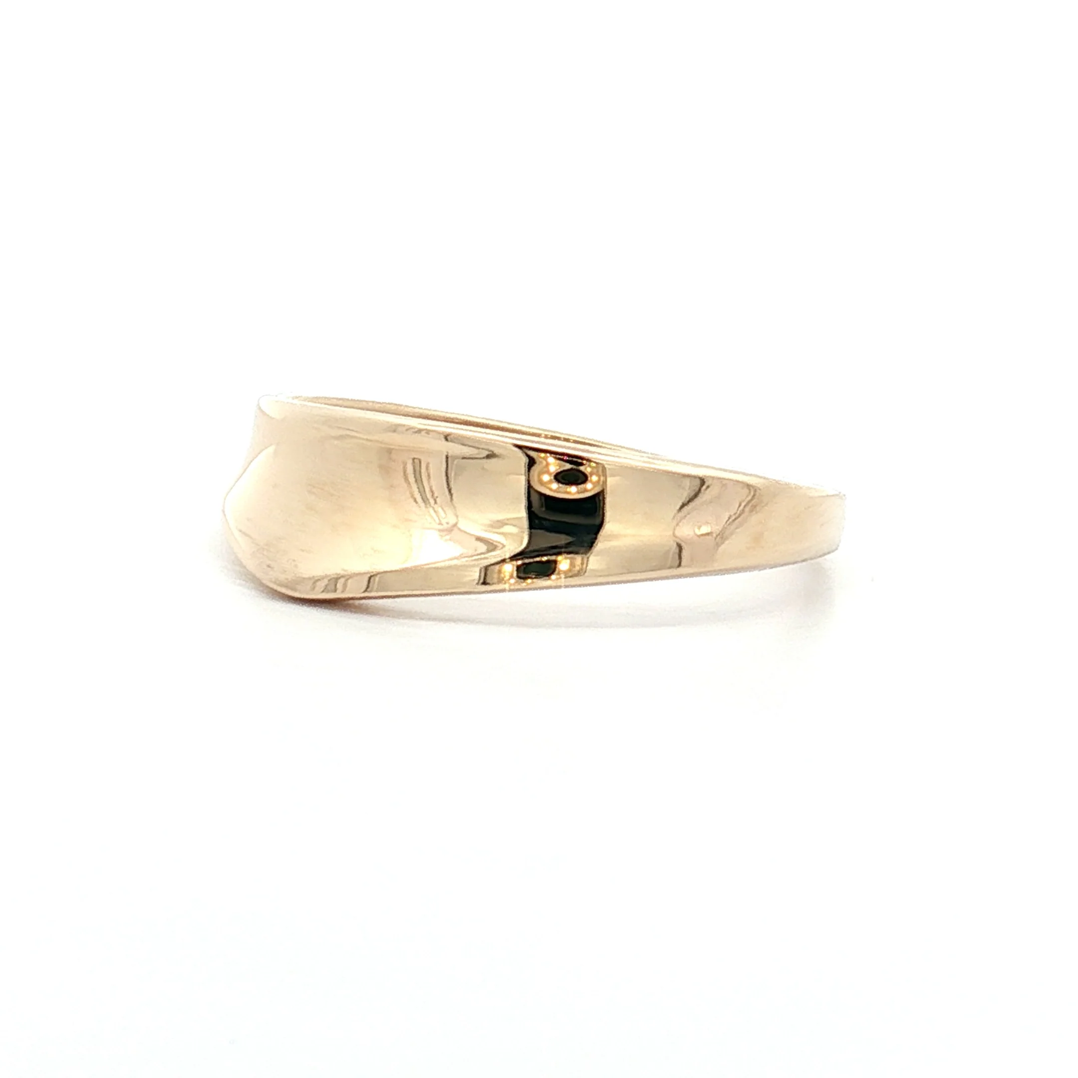 Asymmetrical Geometric Stacking Ring 14k Yellow Gold - Image 2