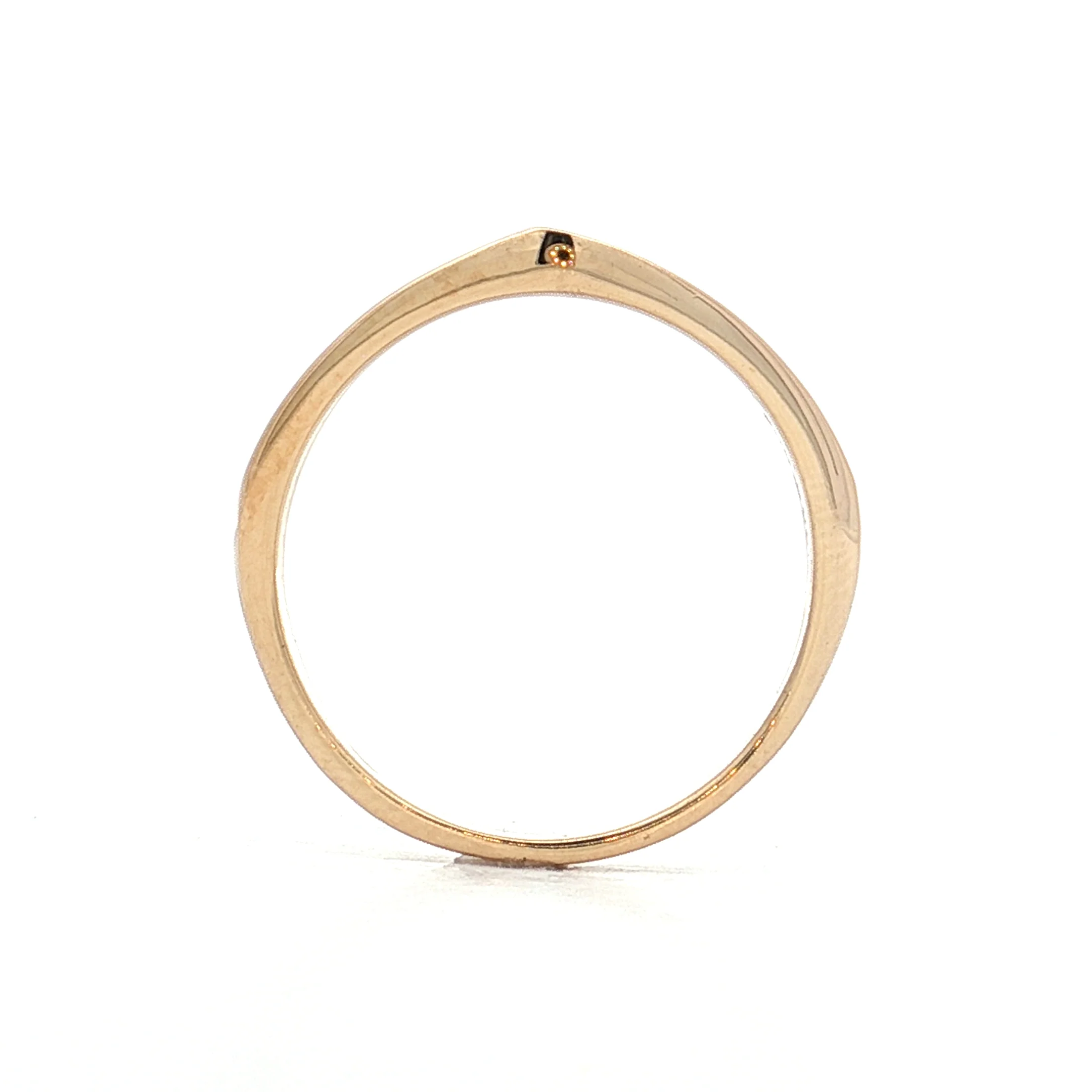 Asymmetrical Geometric Stacking Ring 14k Yellow Gold - Image 4