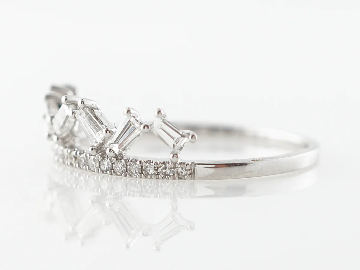 Baguette Cut Diamond Band in 18k White Gold - Image 2