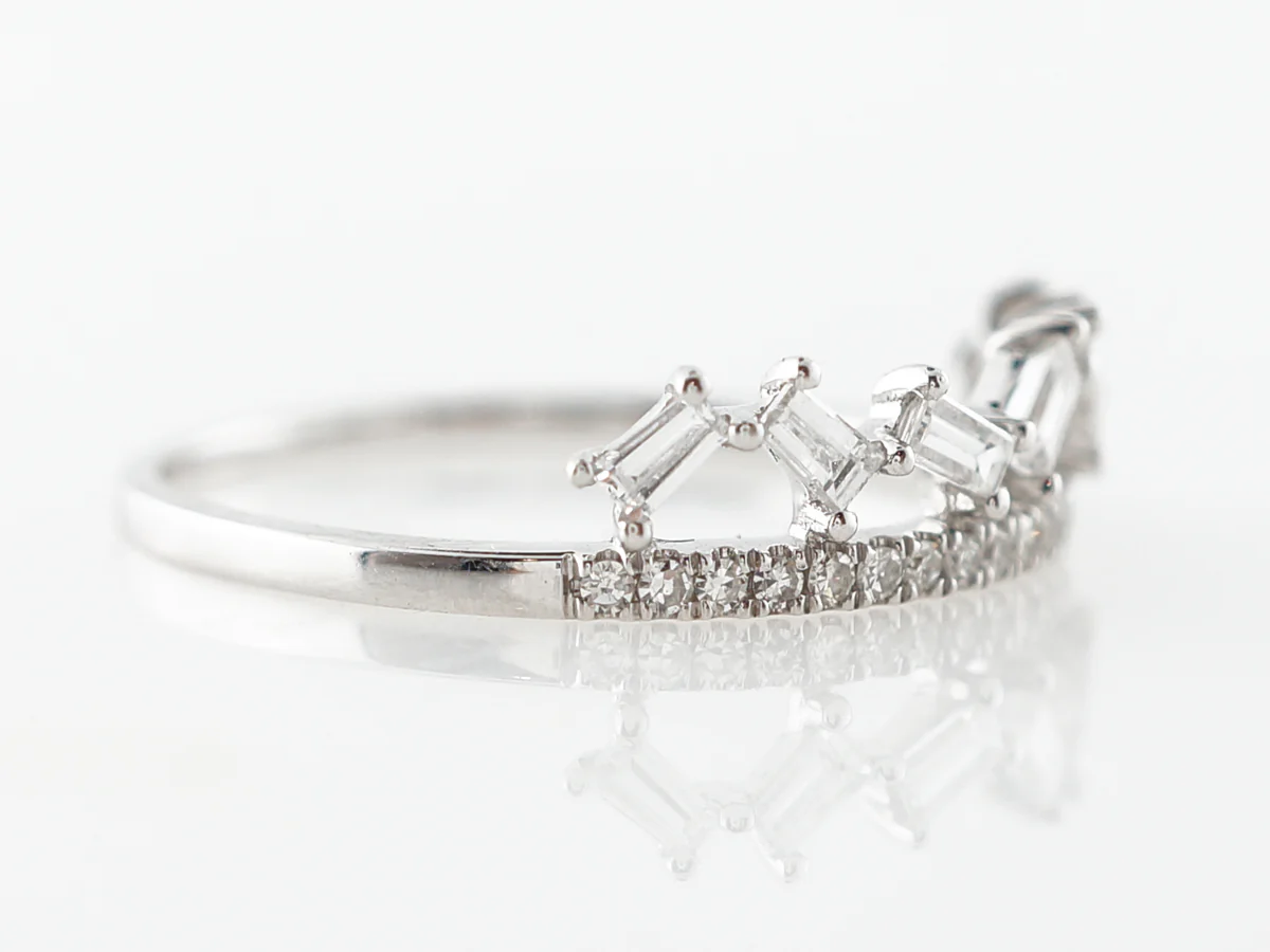 Baguette Cut Diamond Band in 18k White Gold - Image 3