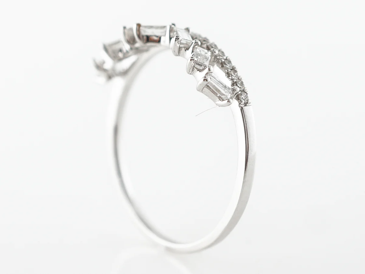 Baguette Cut Diamond Band in 18k White Gold - Image 4