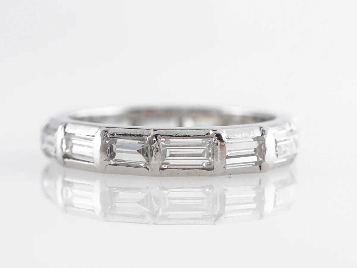 Baguette Cut Diamond Eternity Wedding Band in Platinum - Image 2