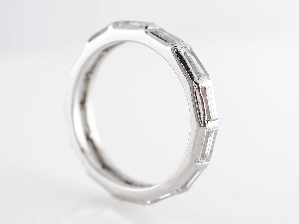Baguette Cut Diamond Eternity Wedding Band in Platinum - Image 4