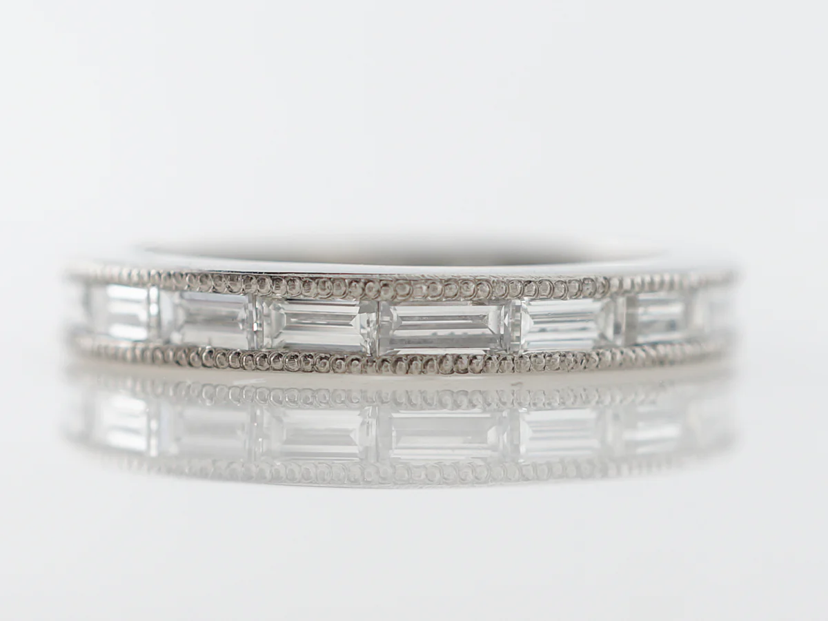 Baguette Diamond Wedding Band 1 Carat in Platinum