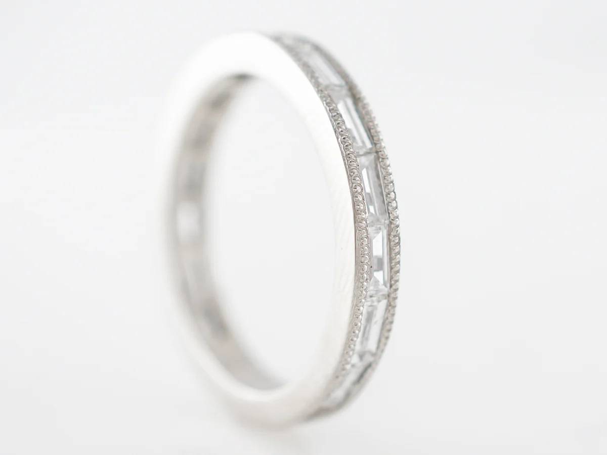 Baguette Diamond Wedding Band 1 Carat in Platinum - Image 4