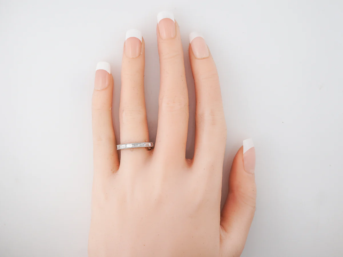 Baguette Diamond Wedding Band 1 Carat in Platinum - Image 5