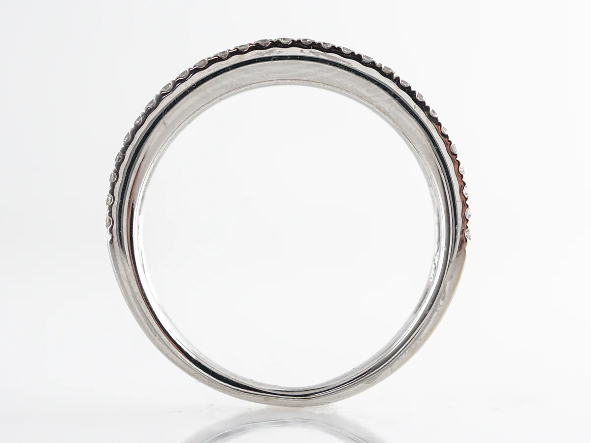 Baguette & Round Cut Diamond Wedding Band in 18K - Image 4