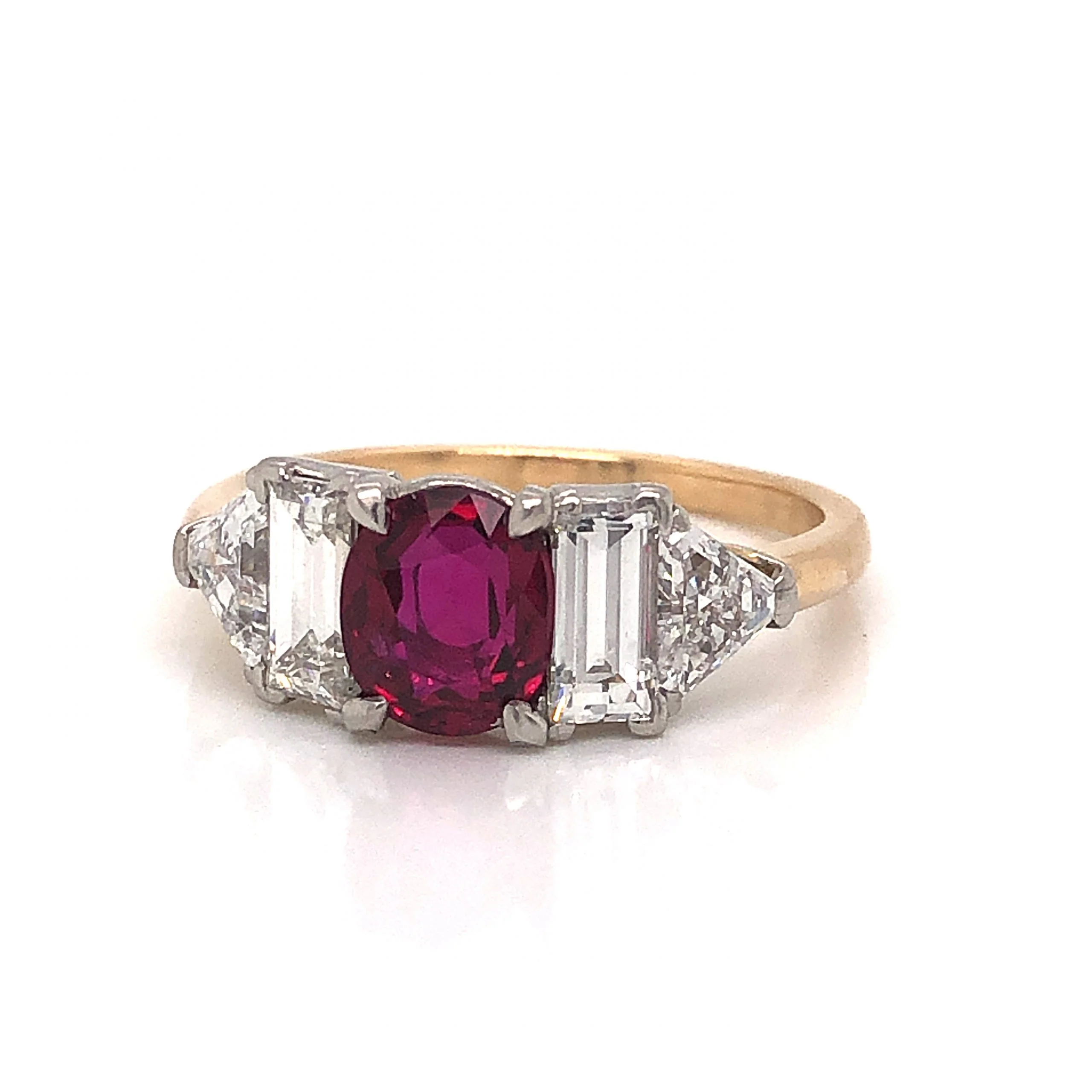 Bailey Banks & Biddle Ruby Engagement Ring in 14k Gold - Image 2