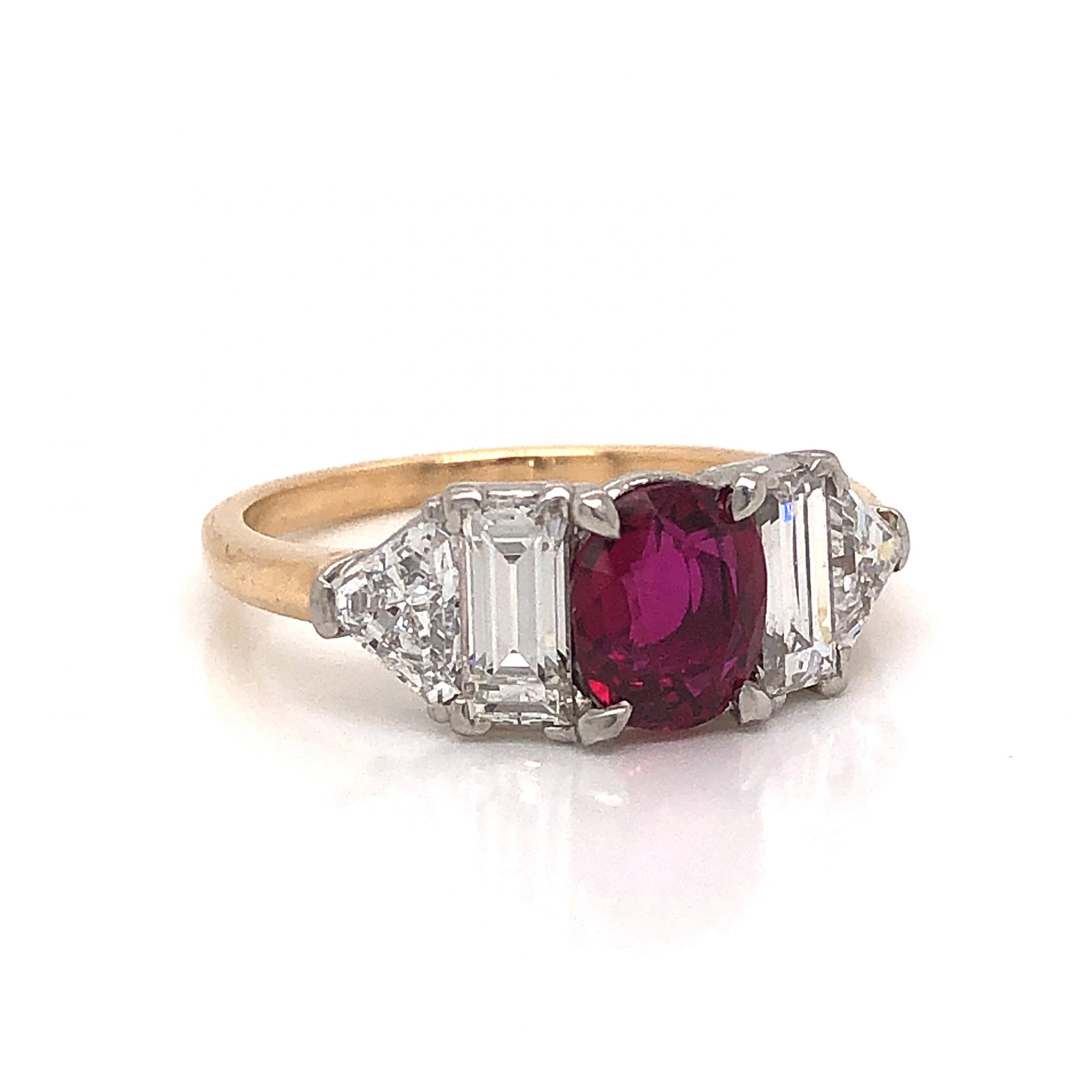 Bailey Banks & Biddle Ruby Engagement Ring in 14k Gold - Image 3