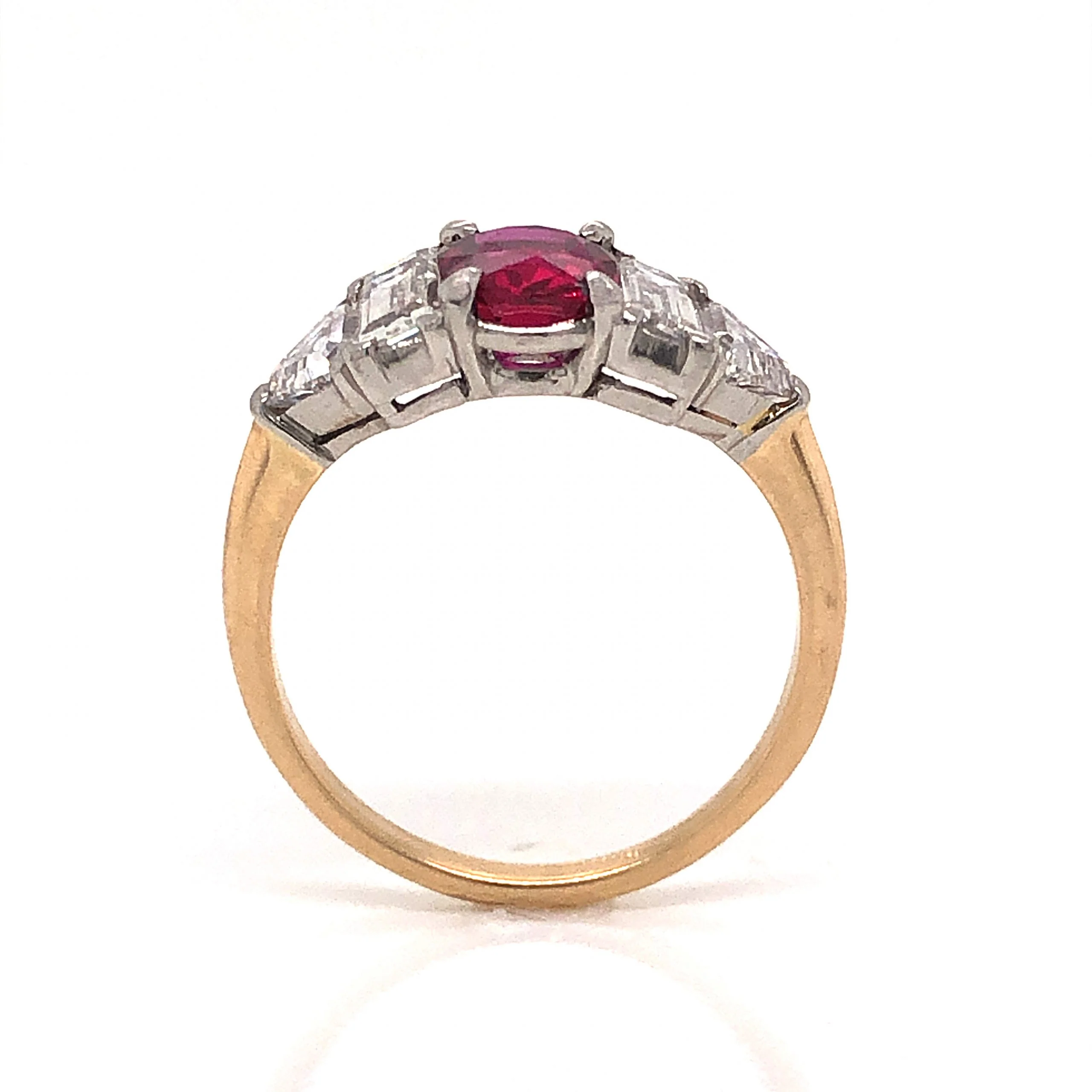 Bailey Banks & Biddle Ruby Engagement Ring in 14k Gold - Image 4