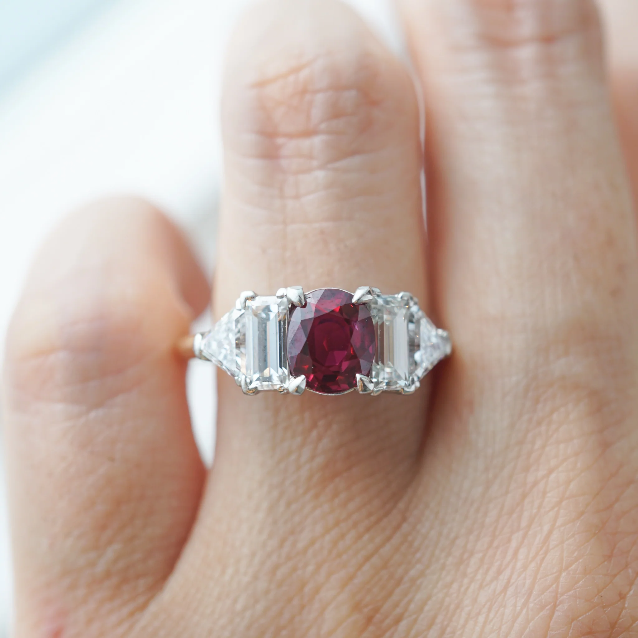 Bailey Banks & Biddle Ruby Engagement Ring in 14k Gold - Image 7