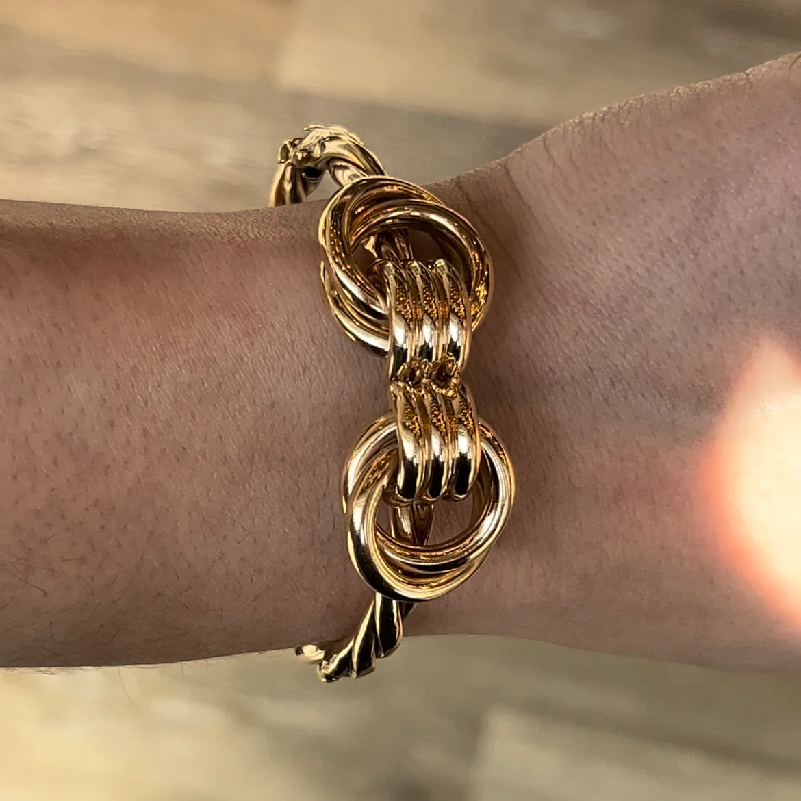 Yellow Gold Bangle Bracelet by Stephanie Lake Design - Image 4