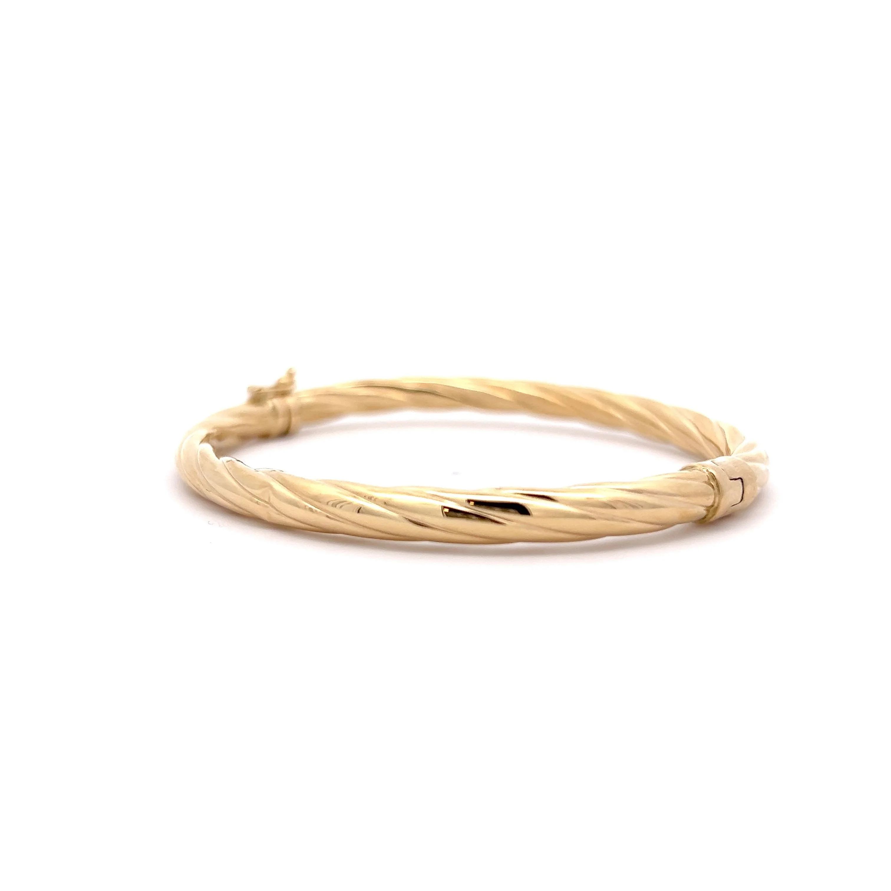 Twisted Rope Bangle Bracelet in 14k Yellow Gold - Image 2