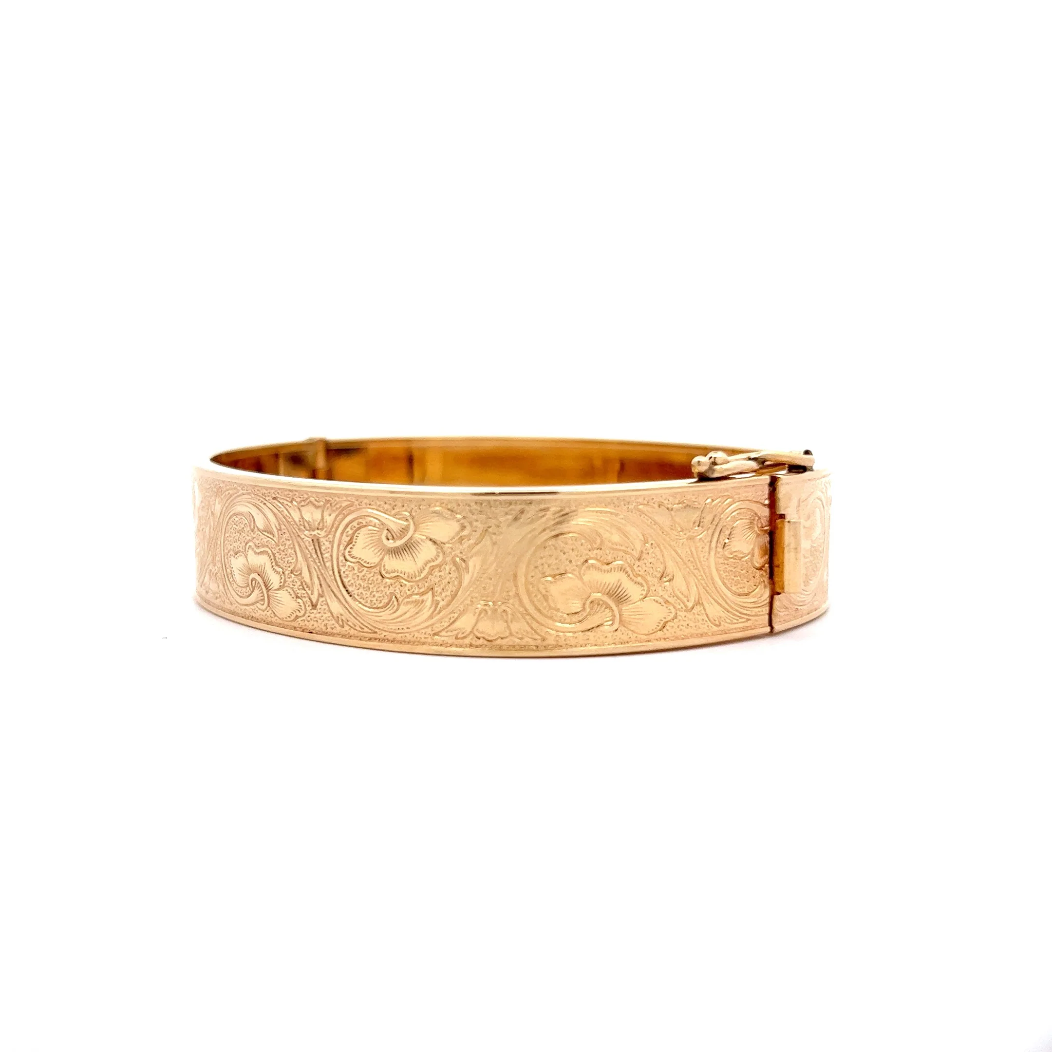 Antique Victorian Bangle Bracelet in 14k Yellow Gold - Image 2