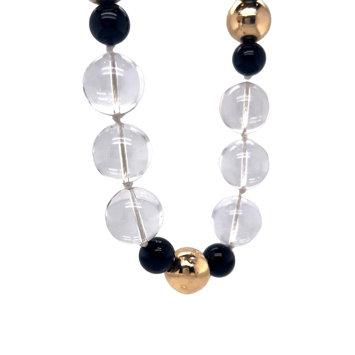 16" Beaded Necklace in 14k Yellow Gold - Image 2