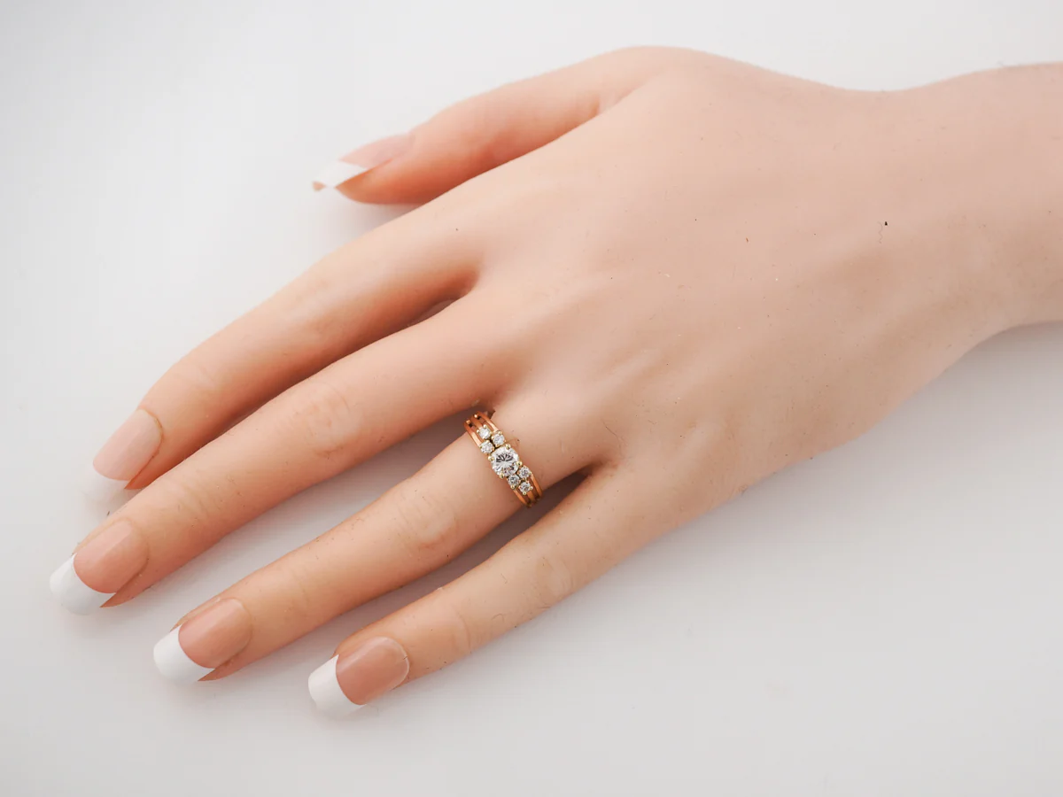 Beautiful Vintage Diamond Engagement Ring 1960's 14k - Image 7