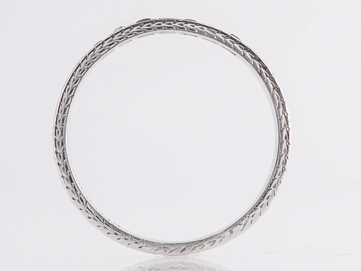 Belais Brothers Sapphire & Diamond Wedding Band in 18K - Image 4