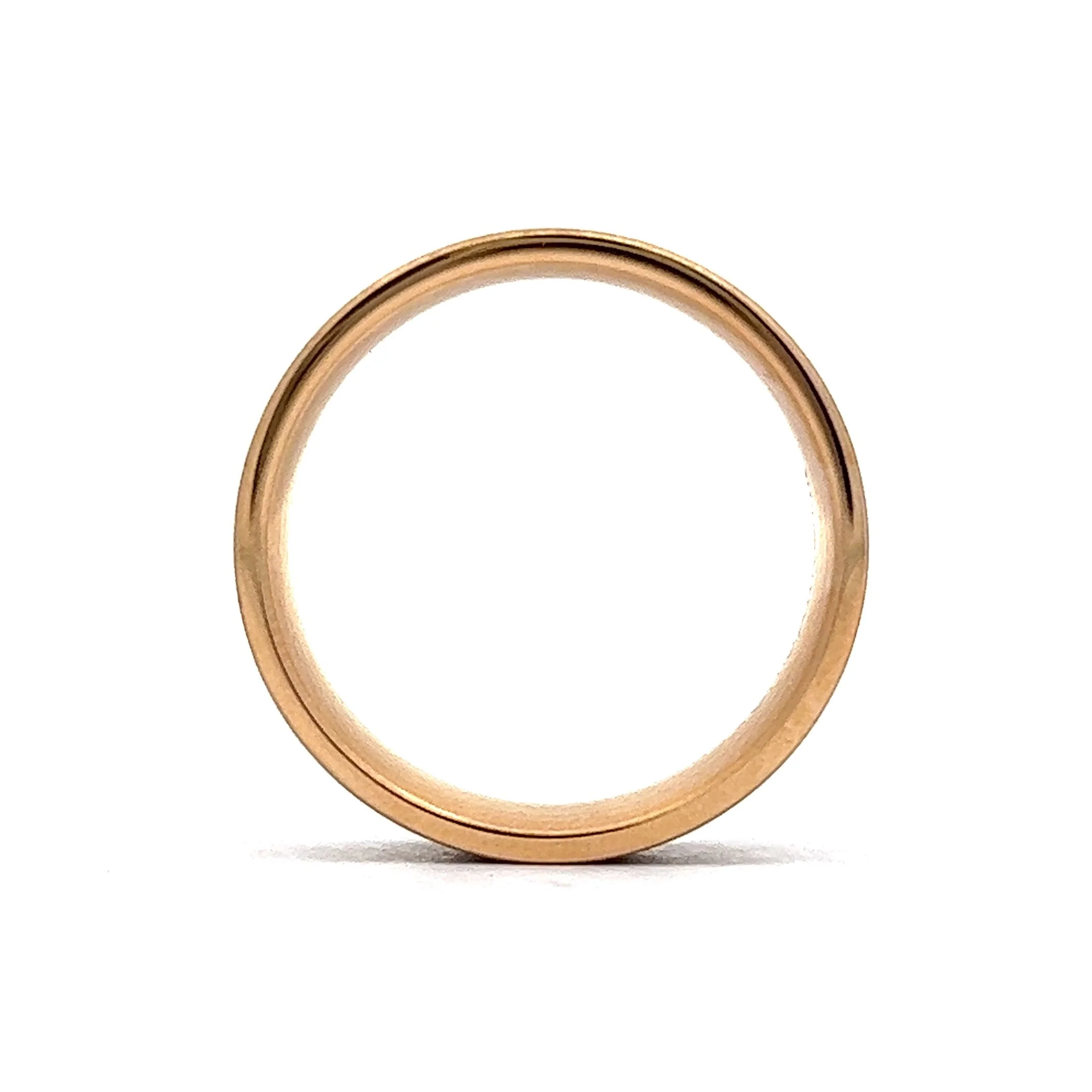 Benchmark Men's Comfort Fit Tree Bark Wedding Band in 14k Yellow Gold - Image 4