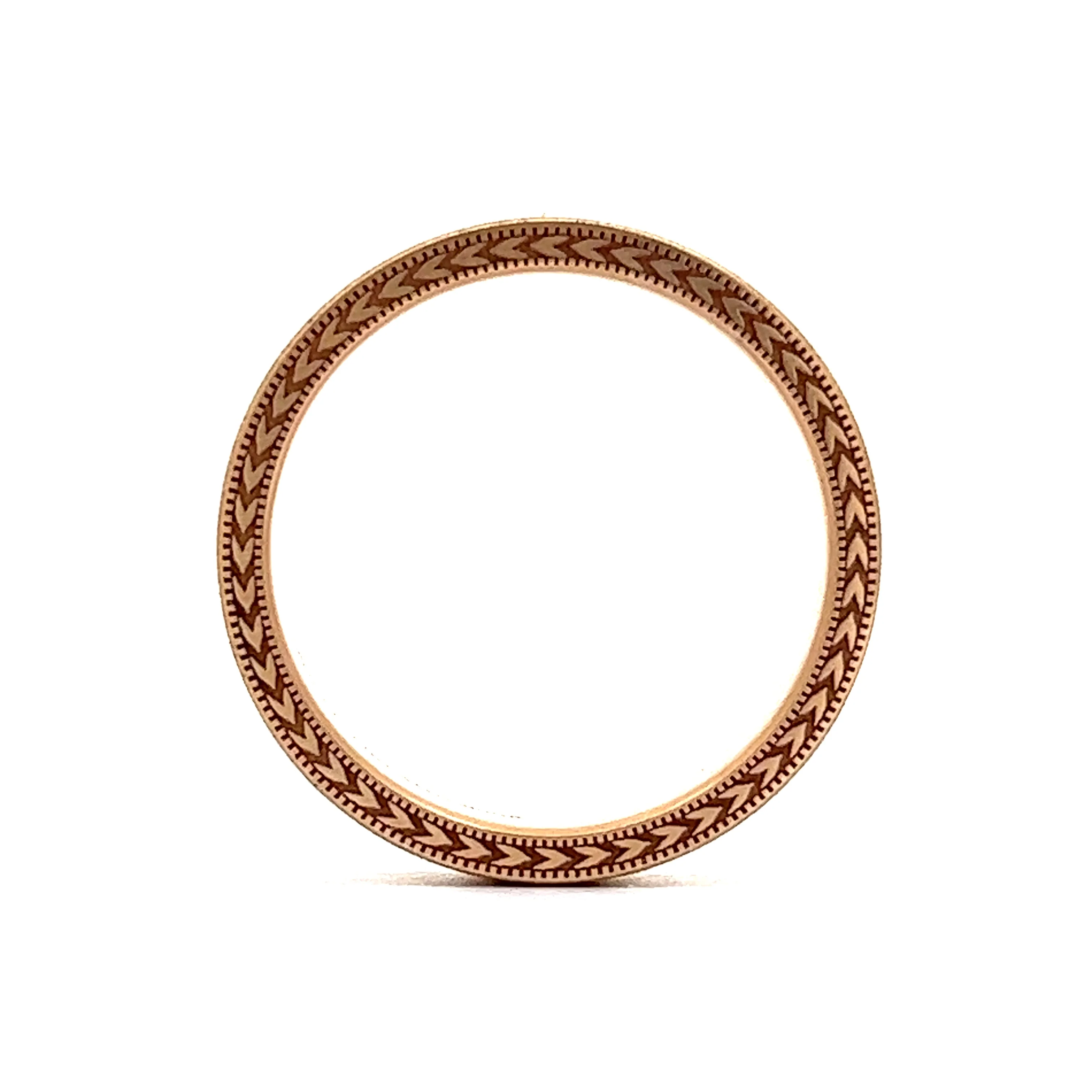 Benchmark Men's Flat Edge Ice Finish Wedding Band in 14k Yellow Gold - Image 4