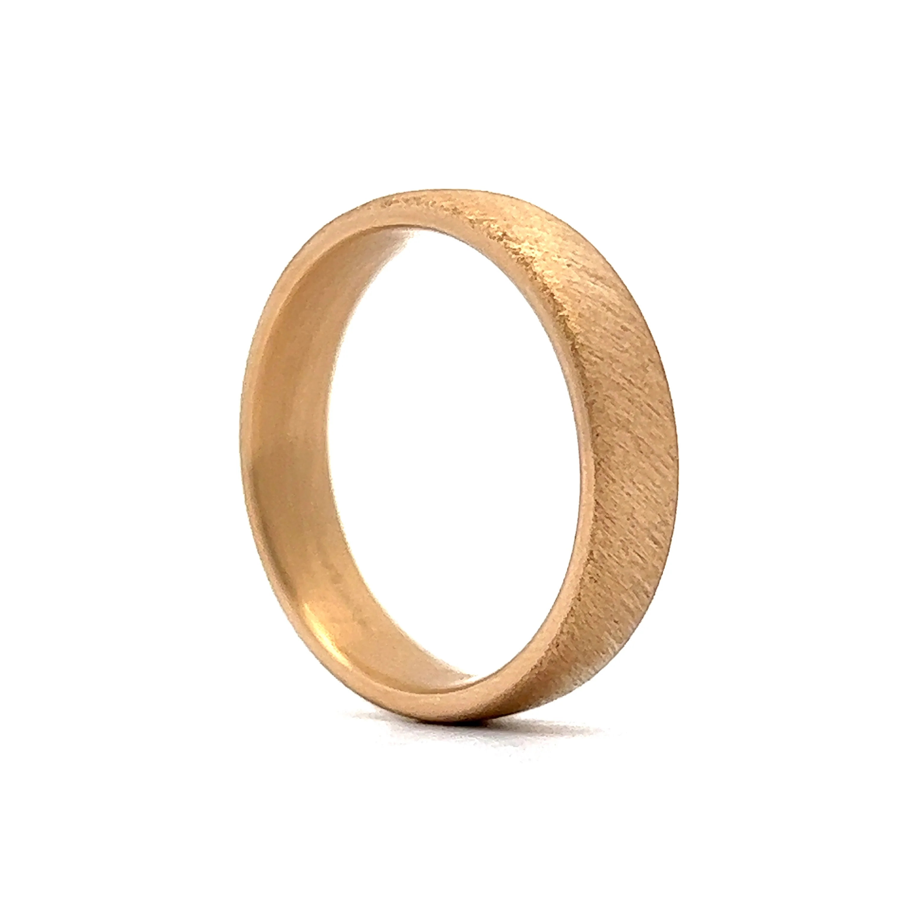Benchmark Men's Lightly Textured Wedding Band in 14k Yellow Gold - Image 5