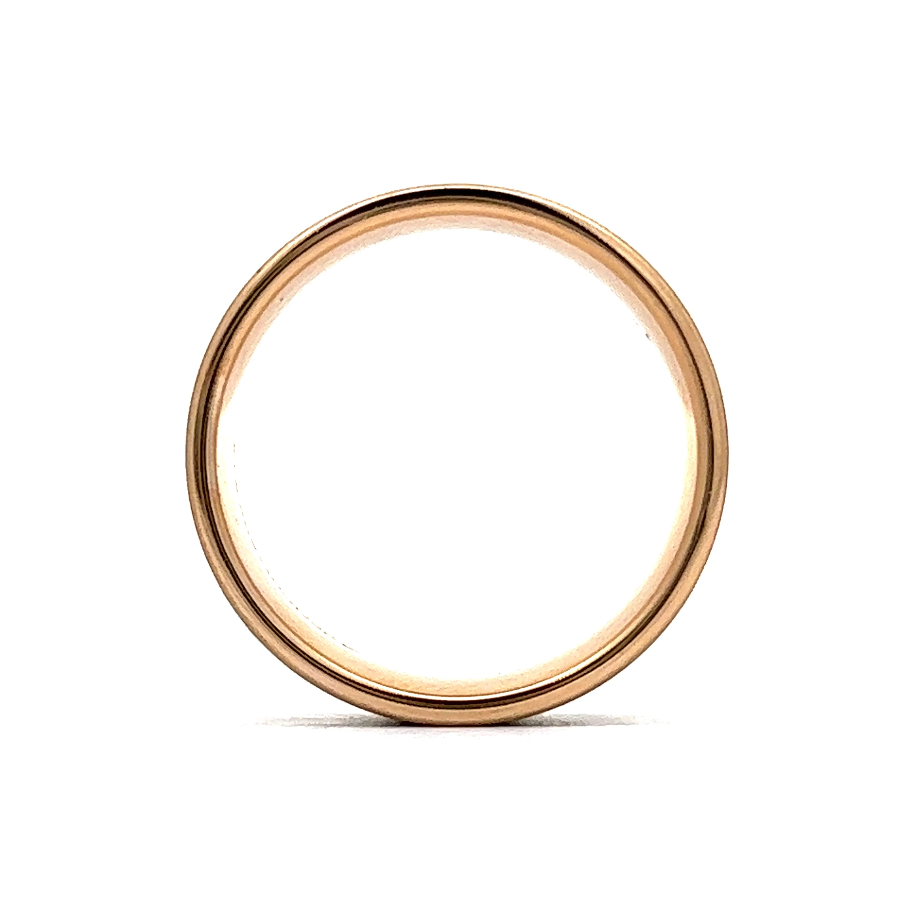 Benchmark Men's Quaternary Knot Pattern Wedding Band in 14k Yellow Gold - Image 4