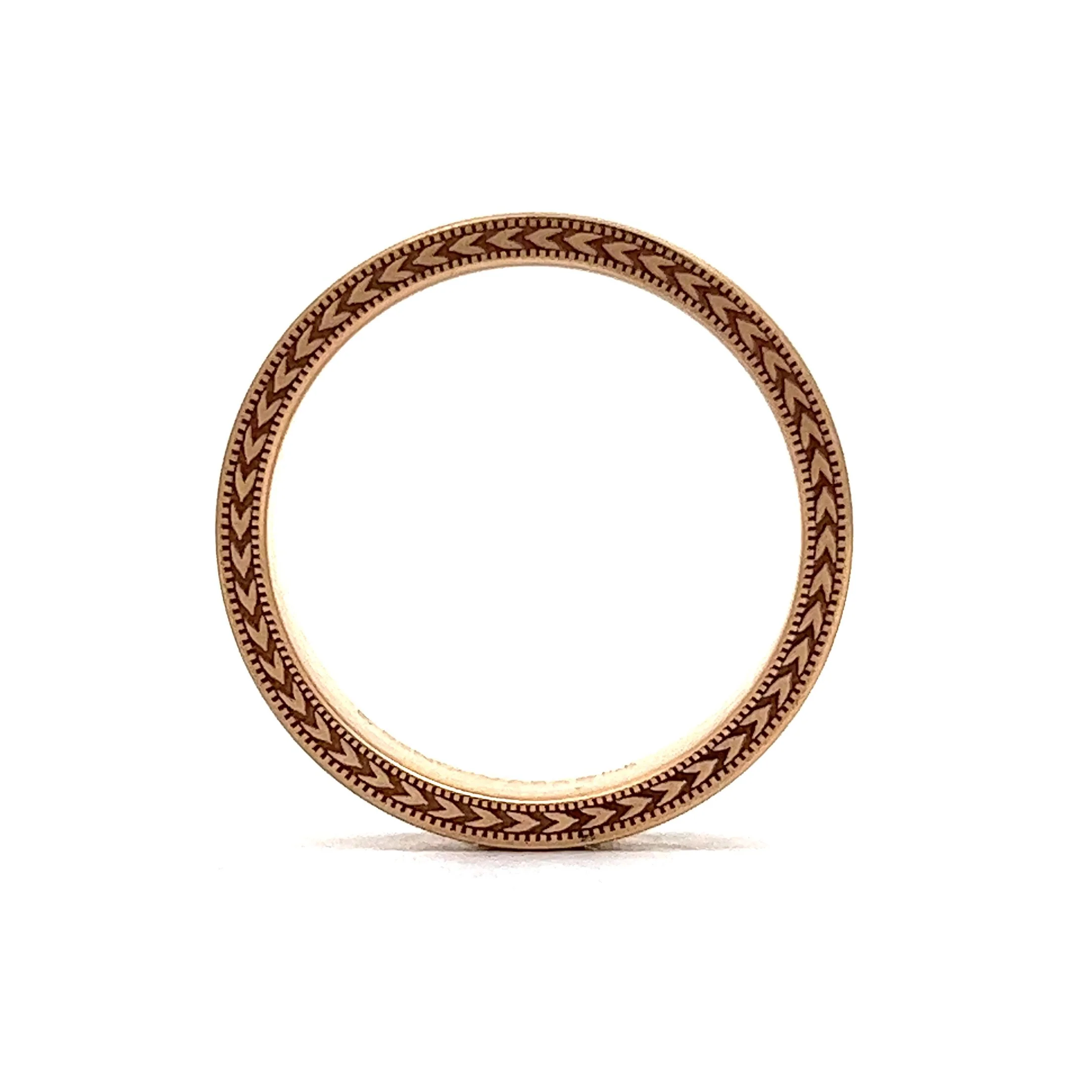 Benchmark Men's Wide Brushed Finish Wedding Band in 14k Yellow Gold - Image 4