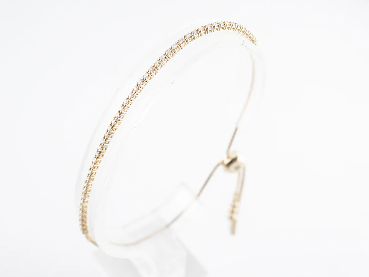 Bezel Set Diamond Bracelet in 14k Yellow Gold - Image 2