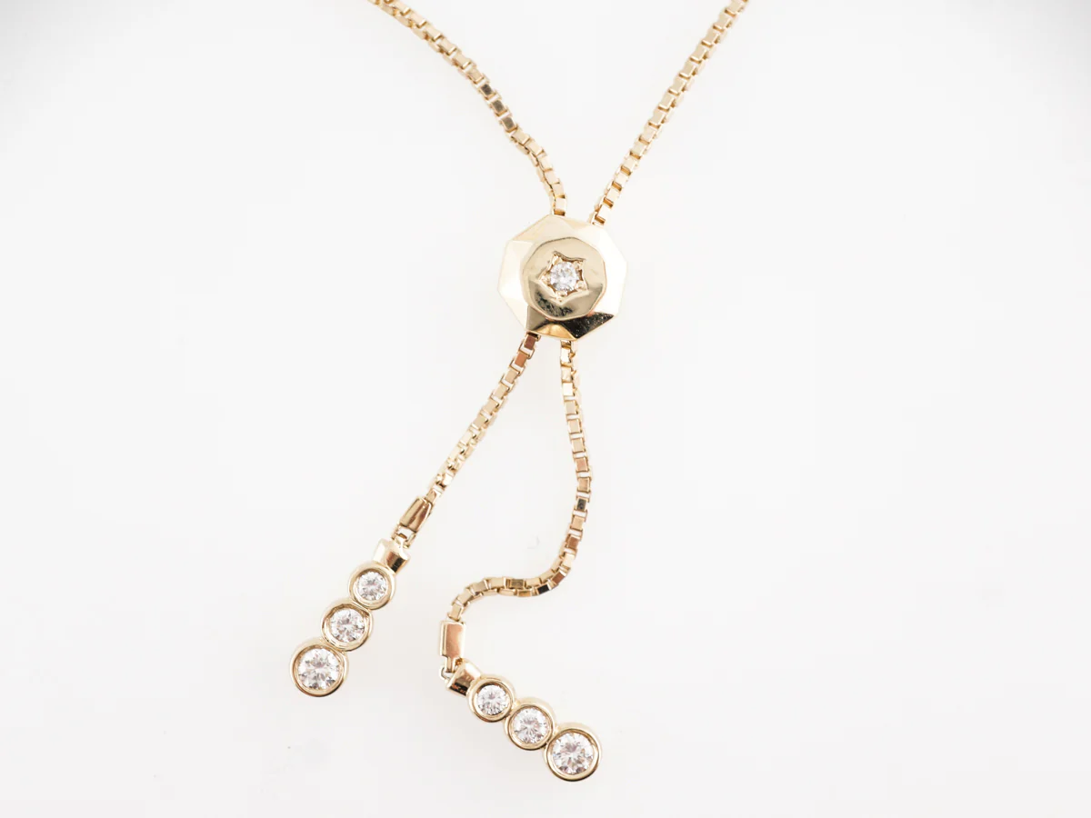 Bezel Set Diamond Bracelet in 14k Yellow Gold - Image 4
