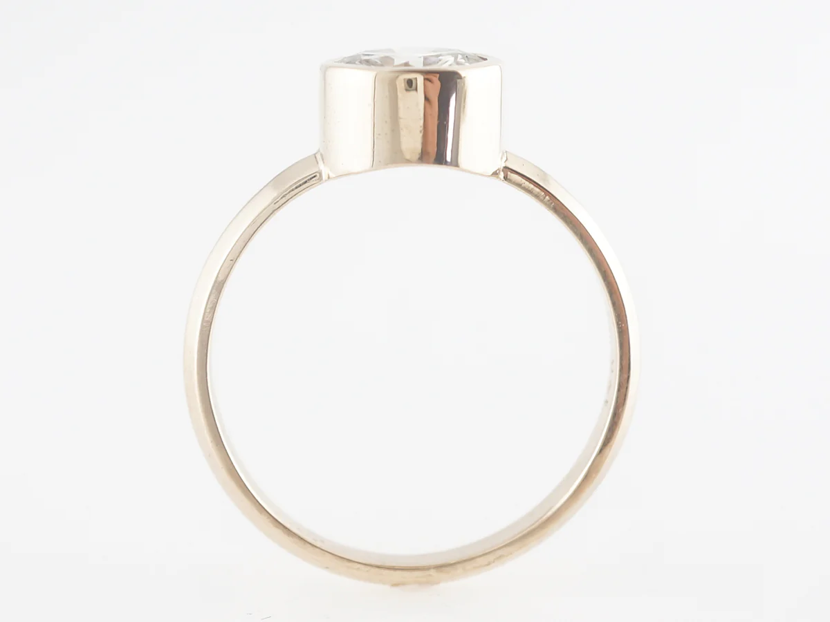Bezel Set Solitaire Diamond Engagement Ring in 14K Yellow Gold - Image 4