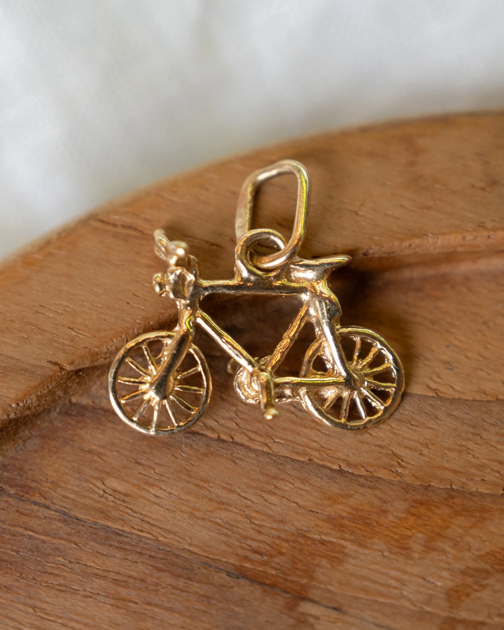 Bicycle Charm in 14k Yellow Gold - Image 3