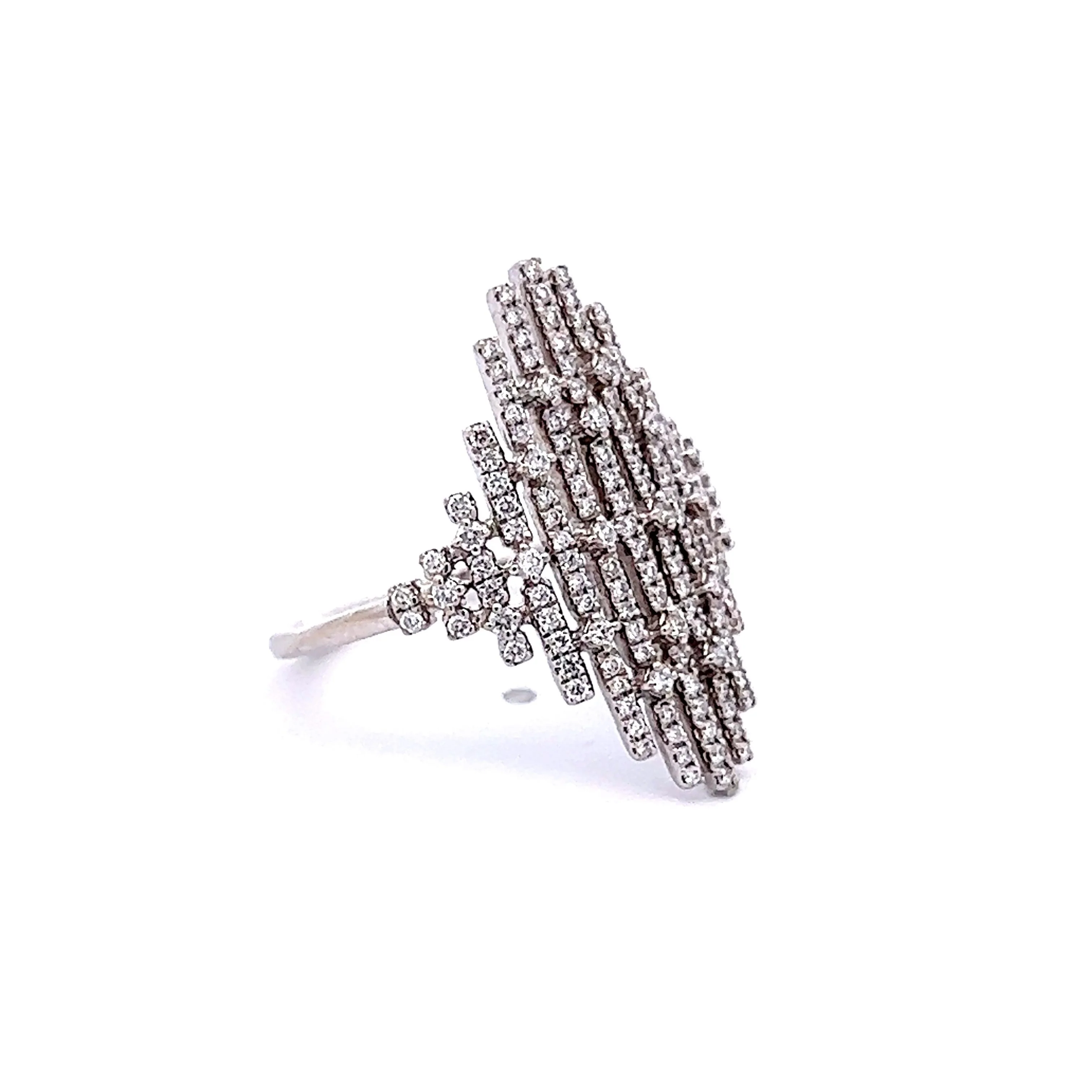 Bony Levy Diamond Cocktail Ring in 18k White Gold - Image 3