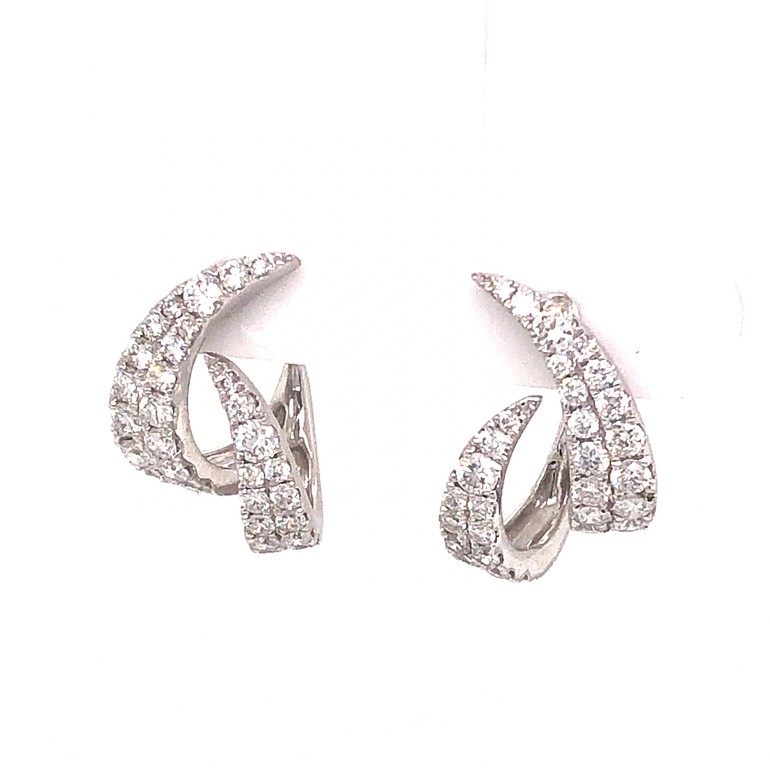 Bony Levy Pave Diamond Earring Studs in 18k White Gold - Image 2