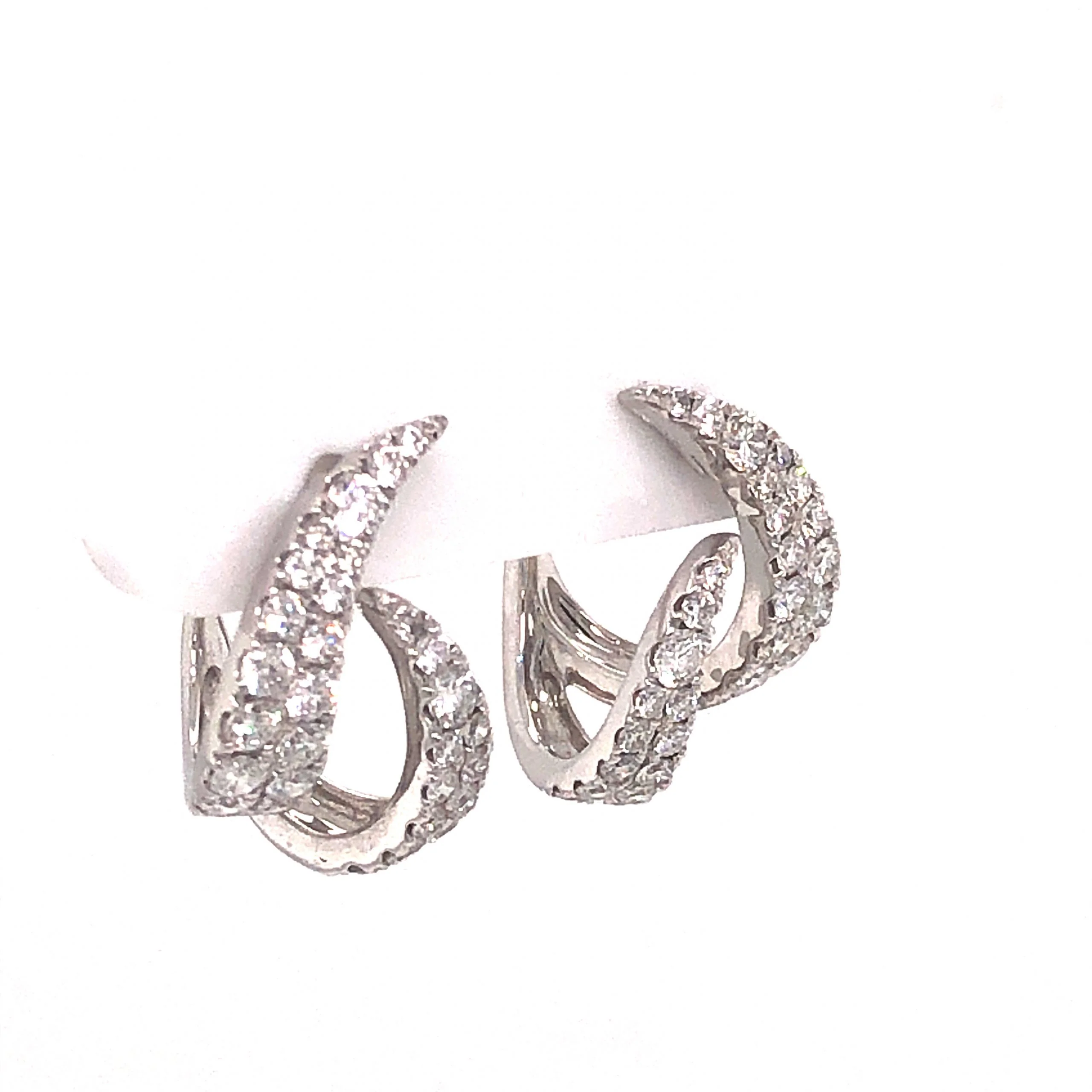 Bony Levy Pave Diamond Earring Studs in 18k White Gold - Image 3