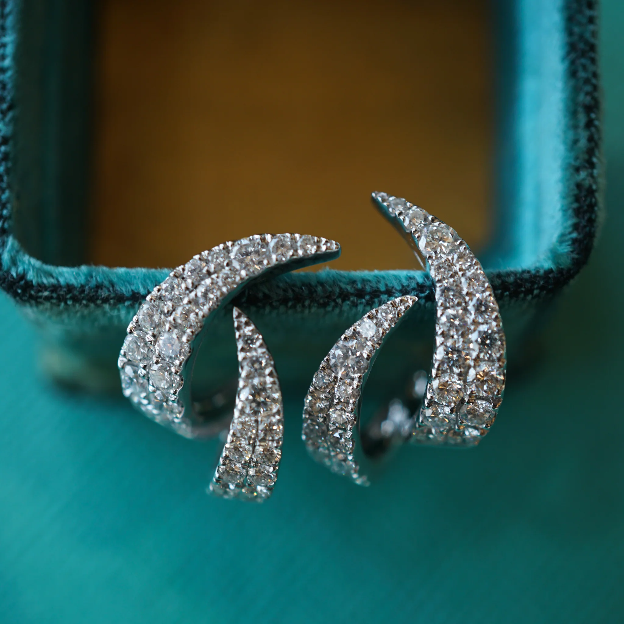 Bony Levy Pave Diamond Earring Studs in 18k White Gold - Image 4