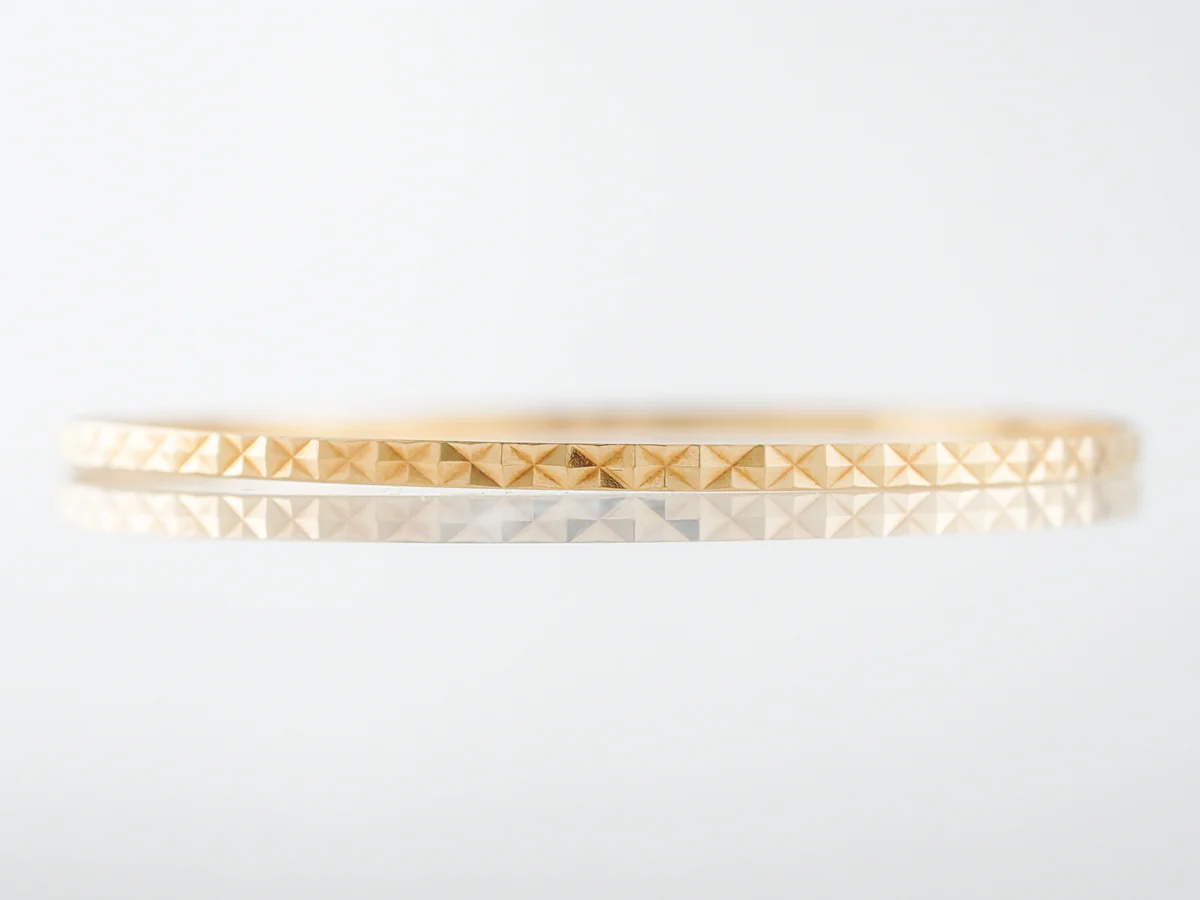 Bracelet Engraved Bangles Modern in 18k Yellow Gold - Image 4