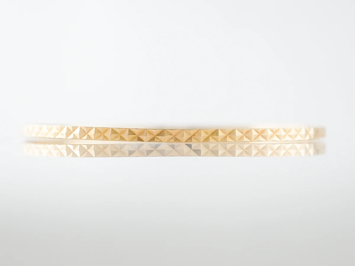 Bracelet Engraved Bangles Modern in 18k Yellow Gold - Image 5