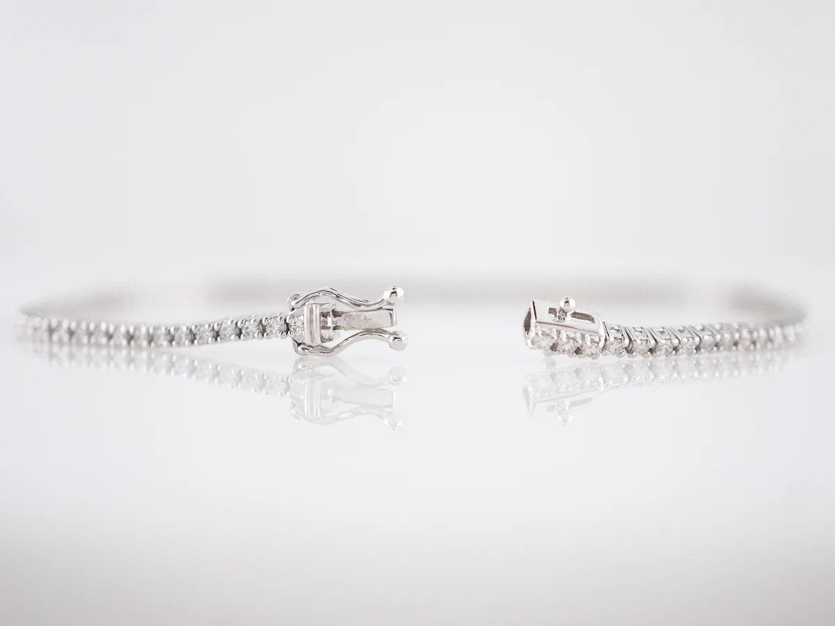 Bracelet Modern 1.15 Round Brilliant Cut Diamonds in 18k White Gold - Image 2