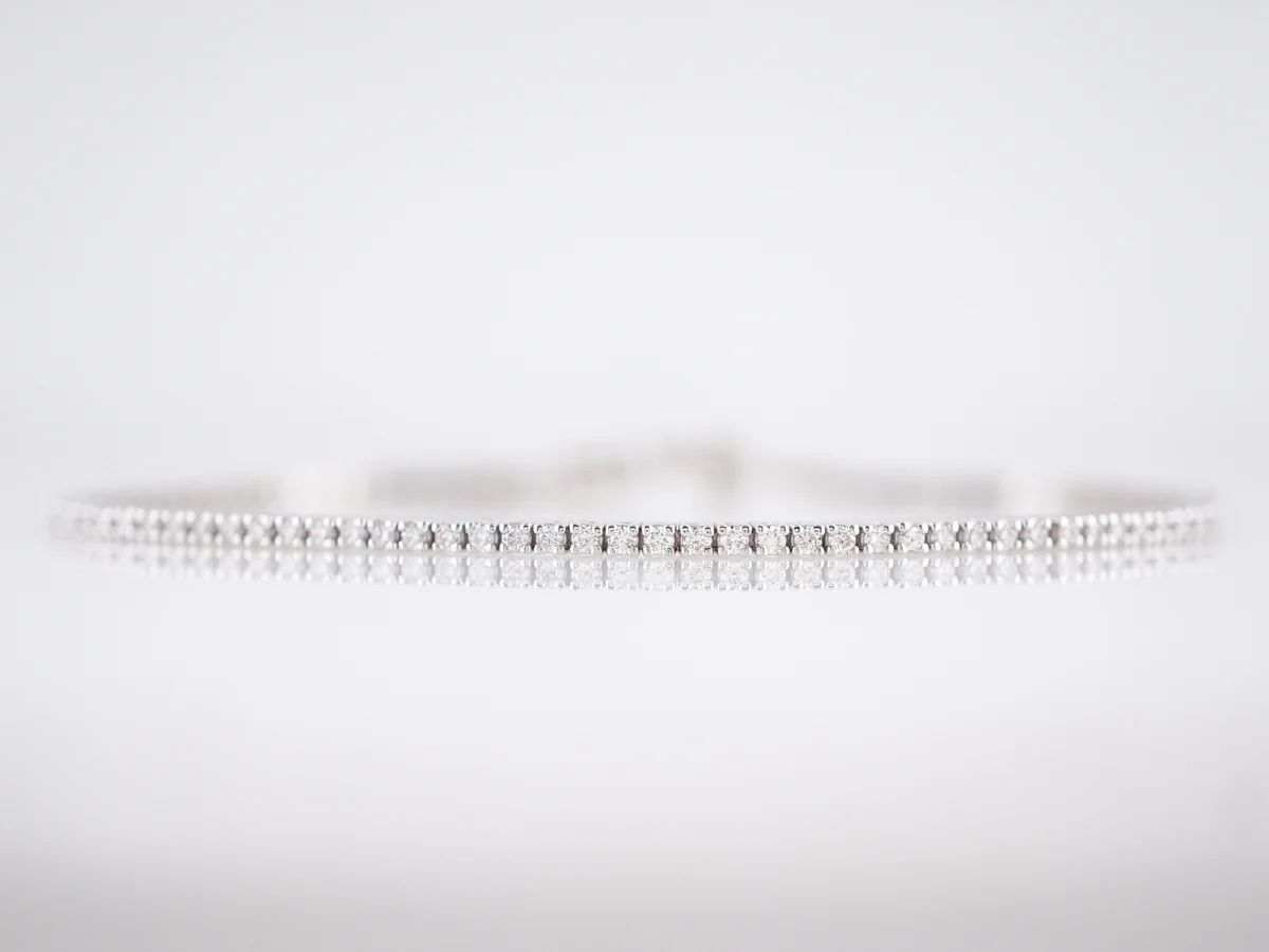 Bracelet Modern 1.15 Round Brilliant Cut Diamonds in 18k White Gold - Image 3