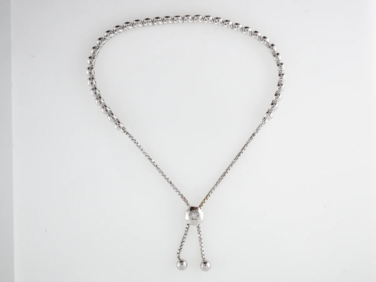 Bracelet Modern 1.50 Round Brilliant Cut Diamonds in 14k White Gold - Image 2