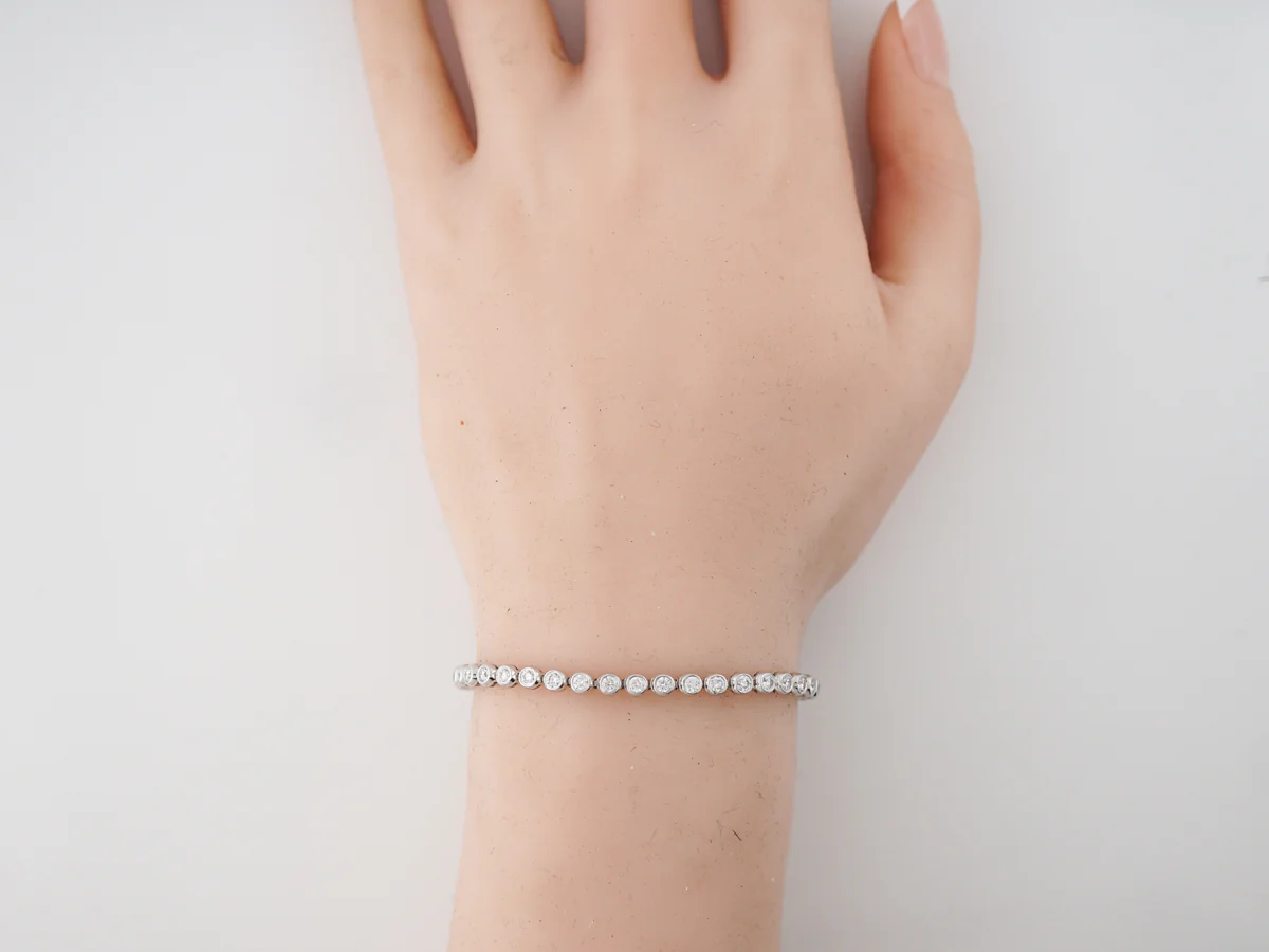 Bracelet Modern 1.50 Round Brilliant Cut Diamonds in 14k White Gold - Image 4