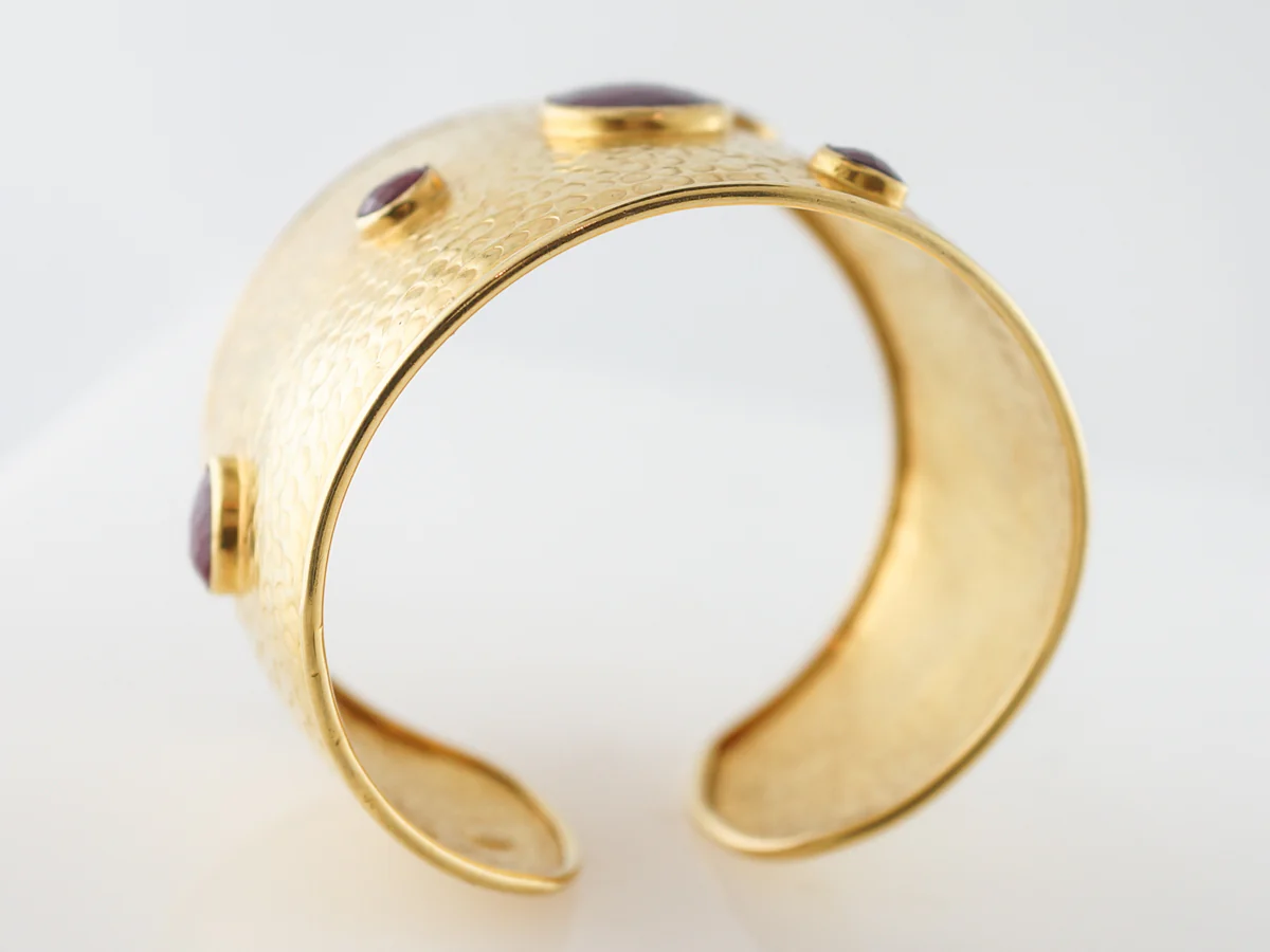 ***RTV11/23***Bracelet Modern 10.01 Cushion & Oval Cut Rubies in 18k Yellow Gold - Image 4