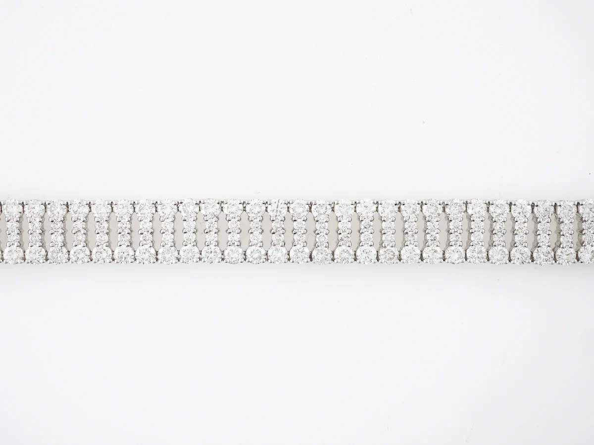 **RTV 1/17/19**Bracelet Modern 14.75 Round Brilliant Cut Diamonds in 18k White Gold - Image 3